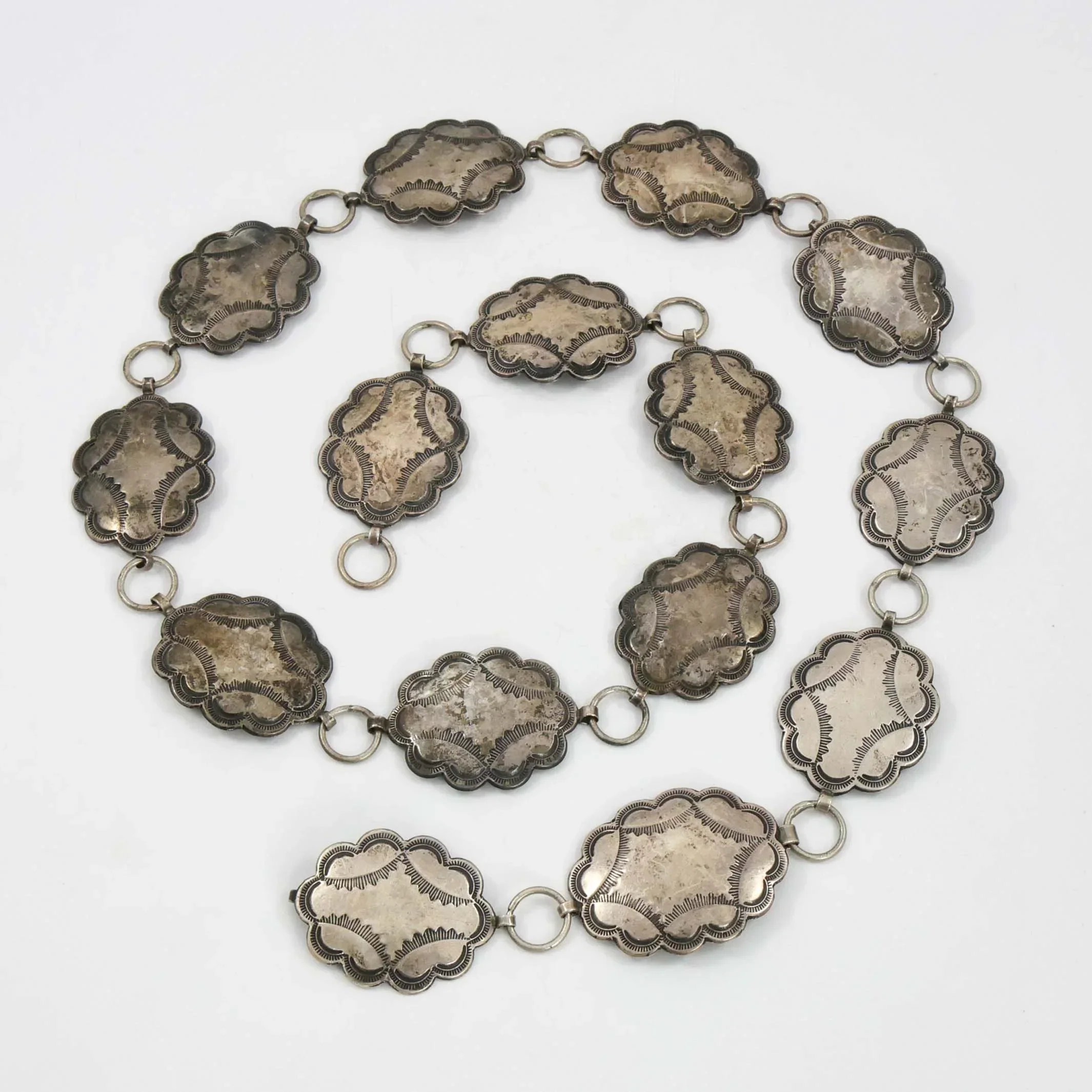 1930s Silver Concho Belt