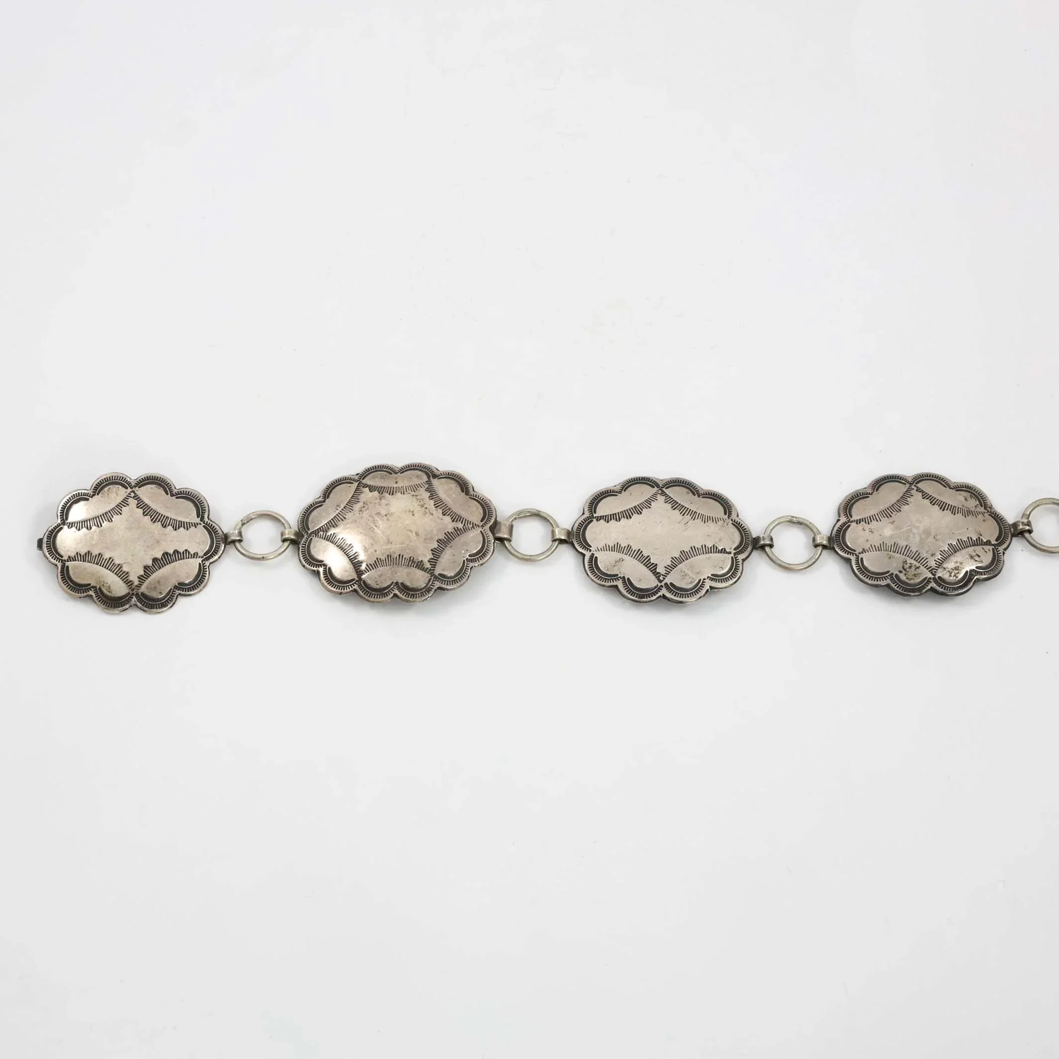 1930s Silver Concho Belt - Image 2