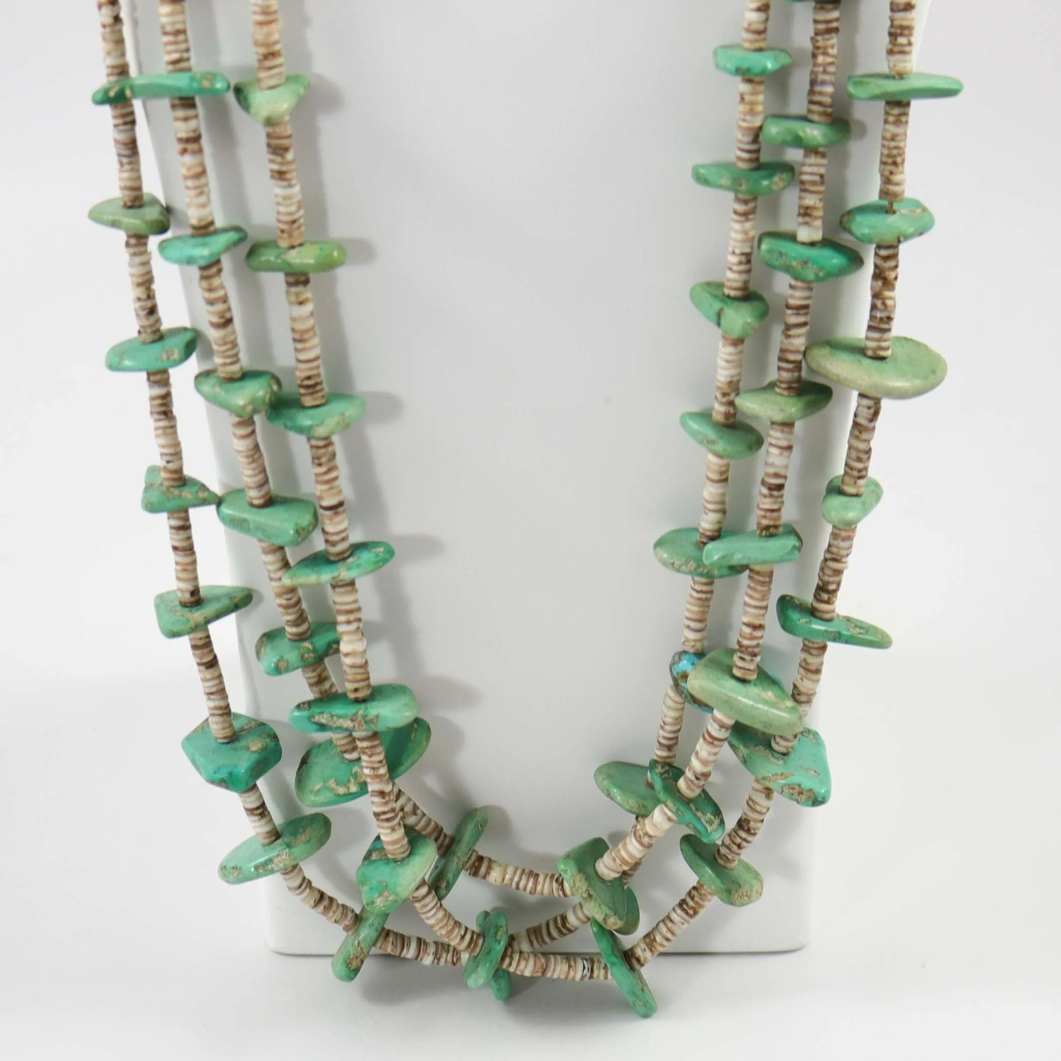 1930s Turquoise Tab Necklace - Image 2