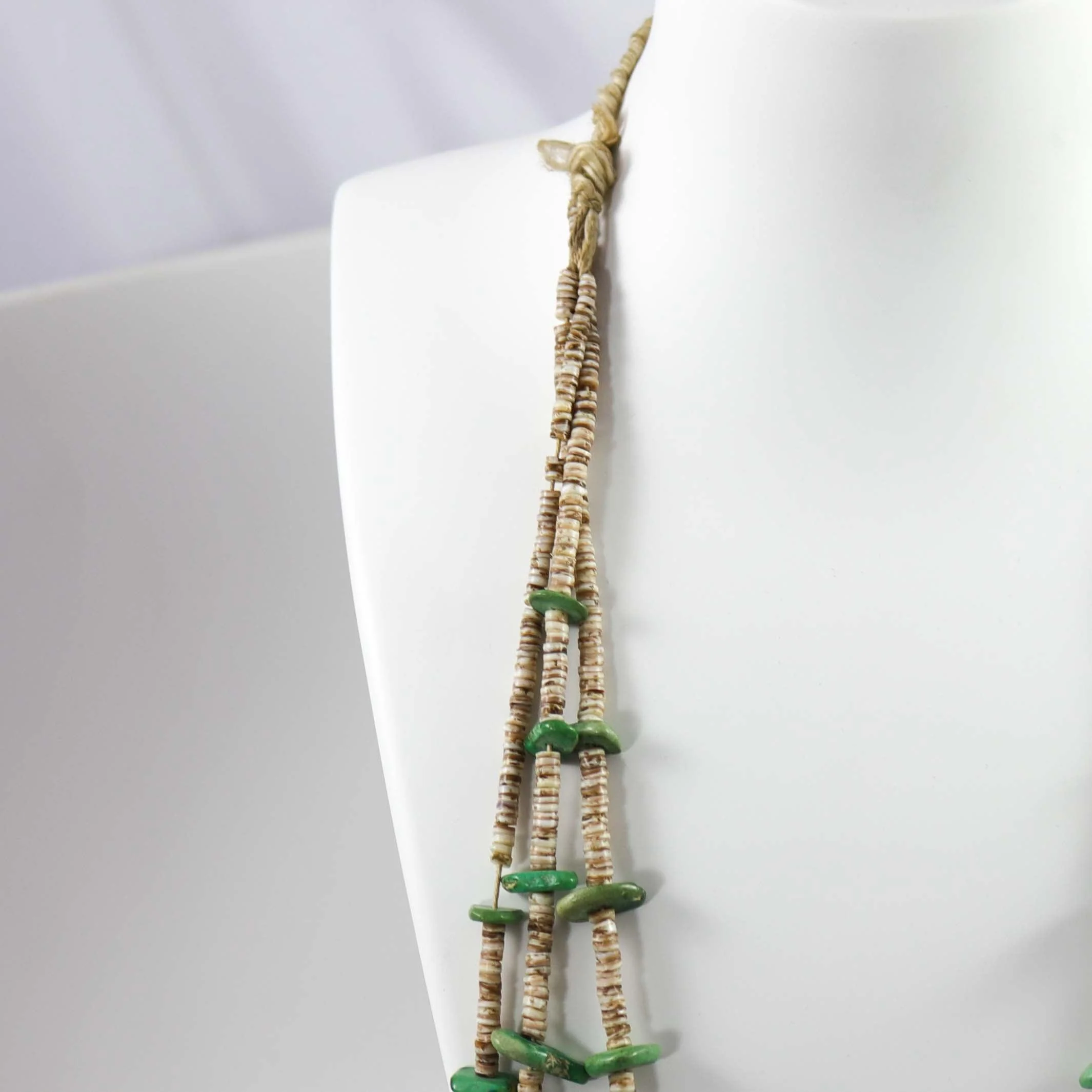 1930s Turquoise Tab Necklace - Image 3
