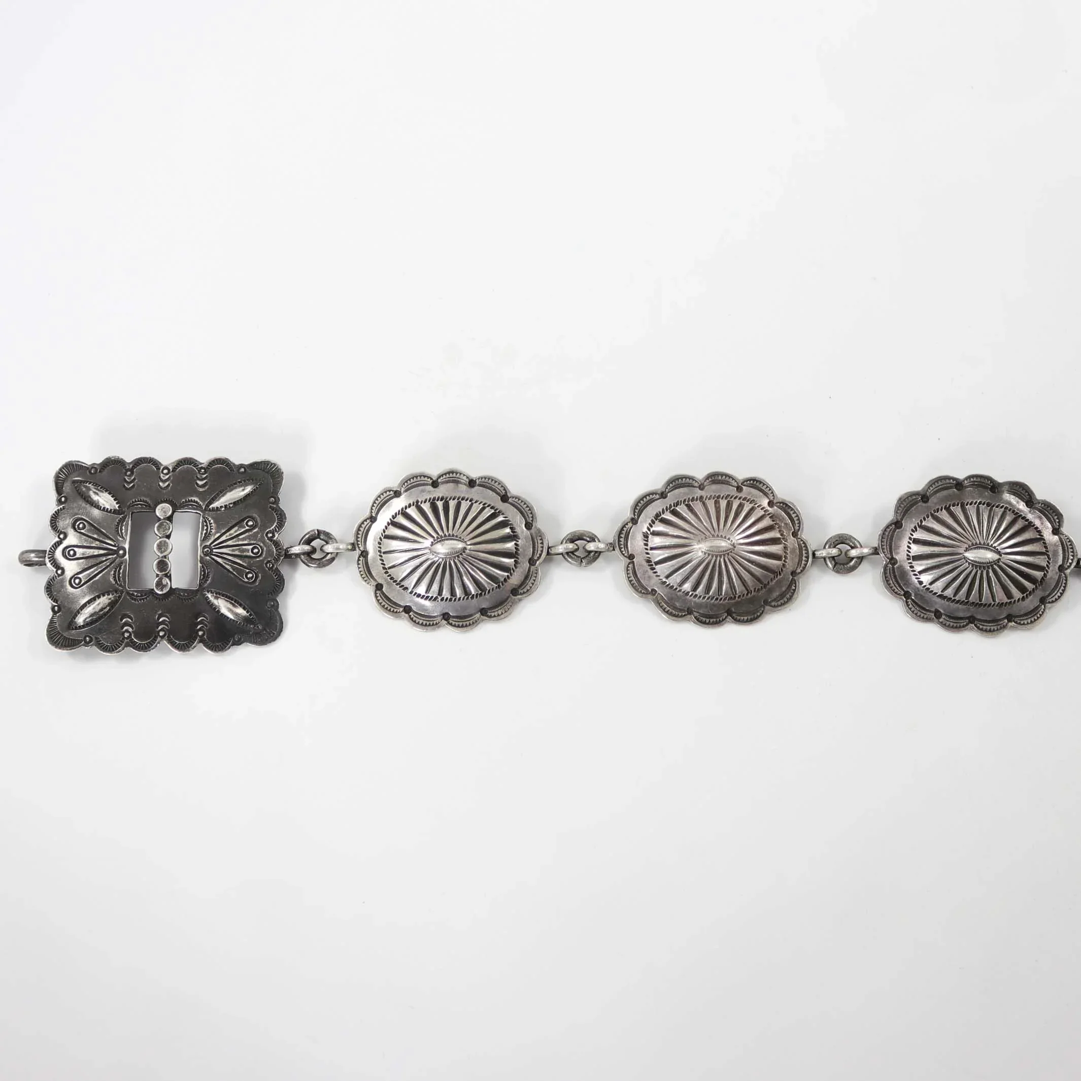 1940s Silver Concho Belt - Image 2