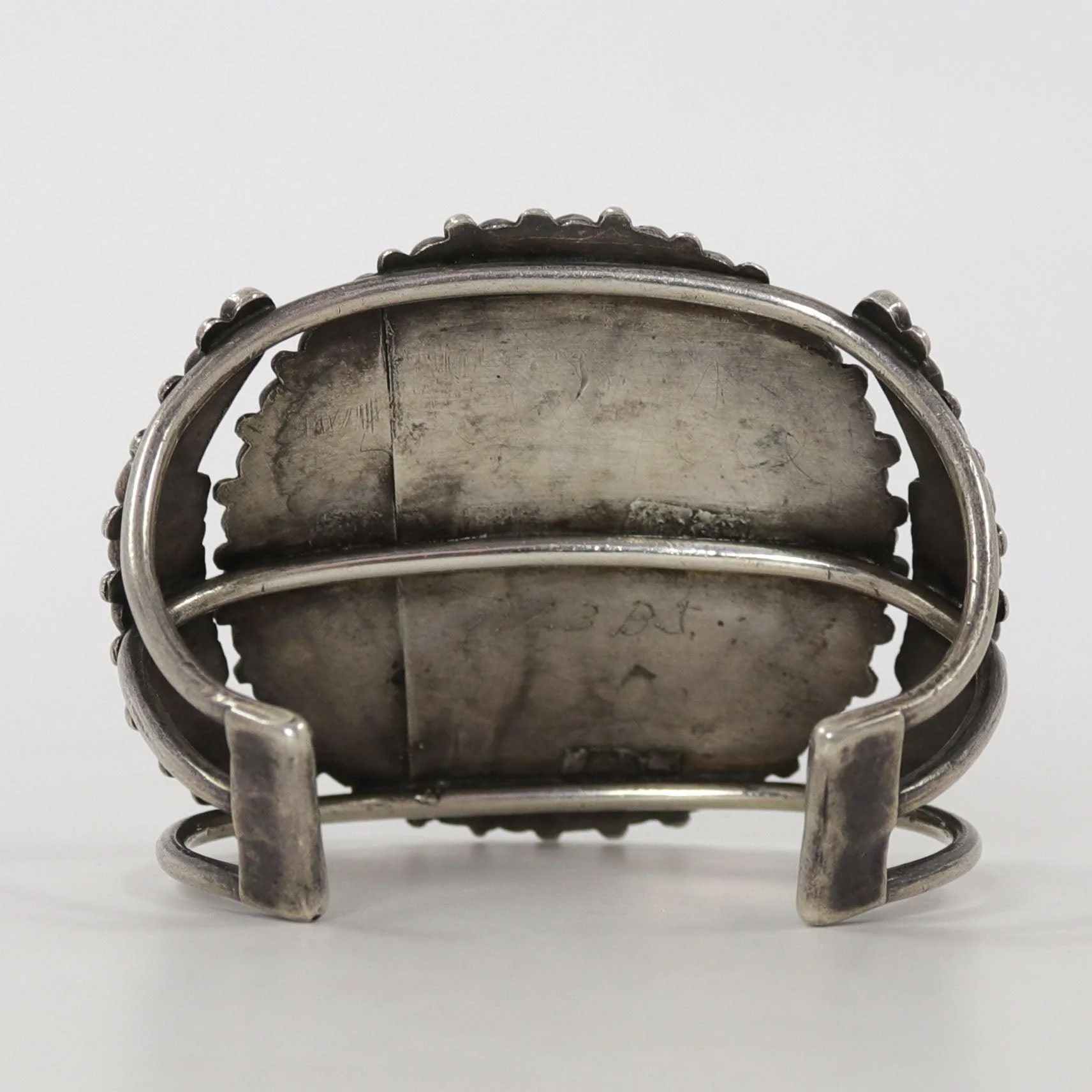 1940s Turquoise Cluster Cuff - Image 5