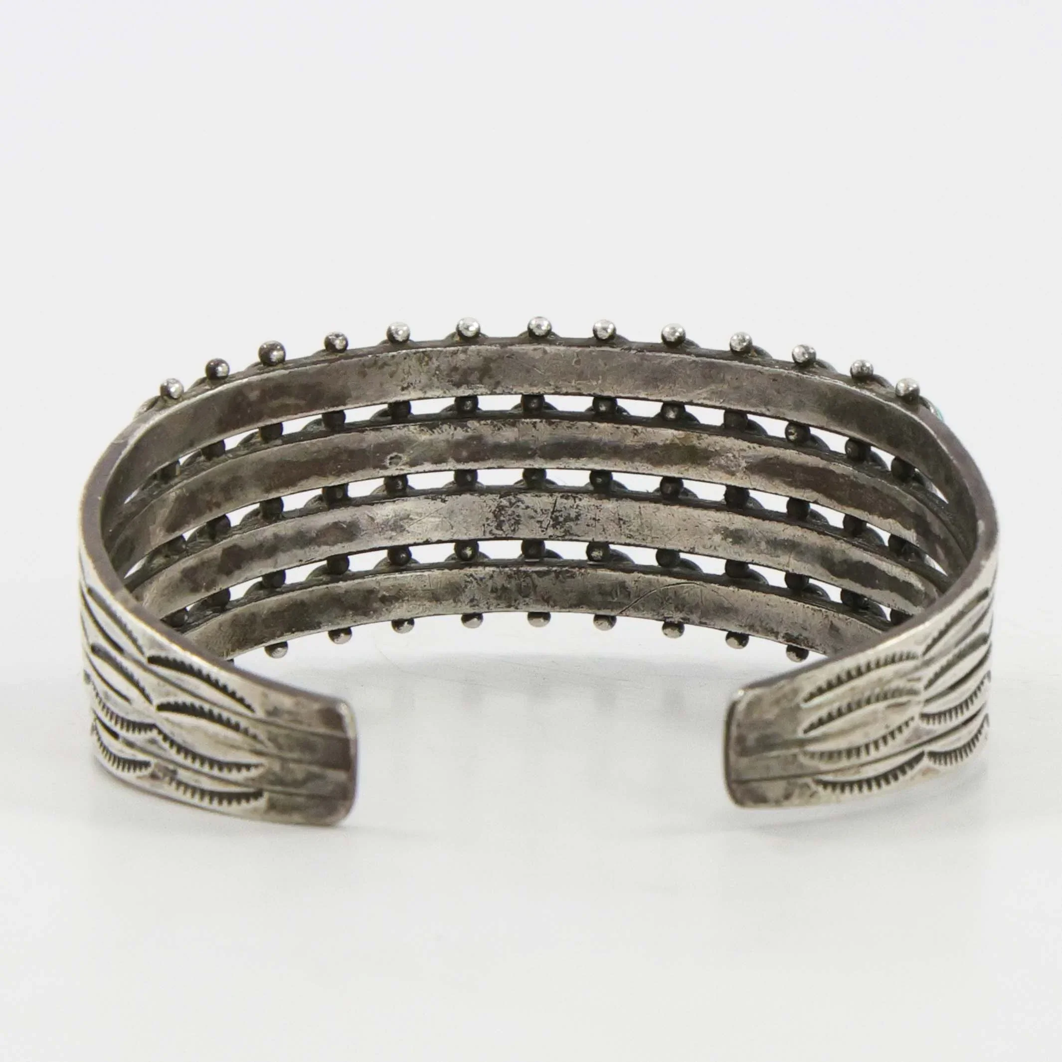 1940s Turquoise Row Bracelet - Image 4