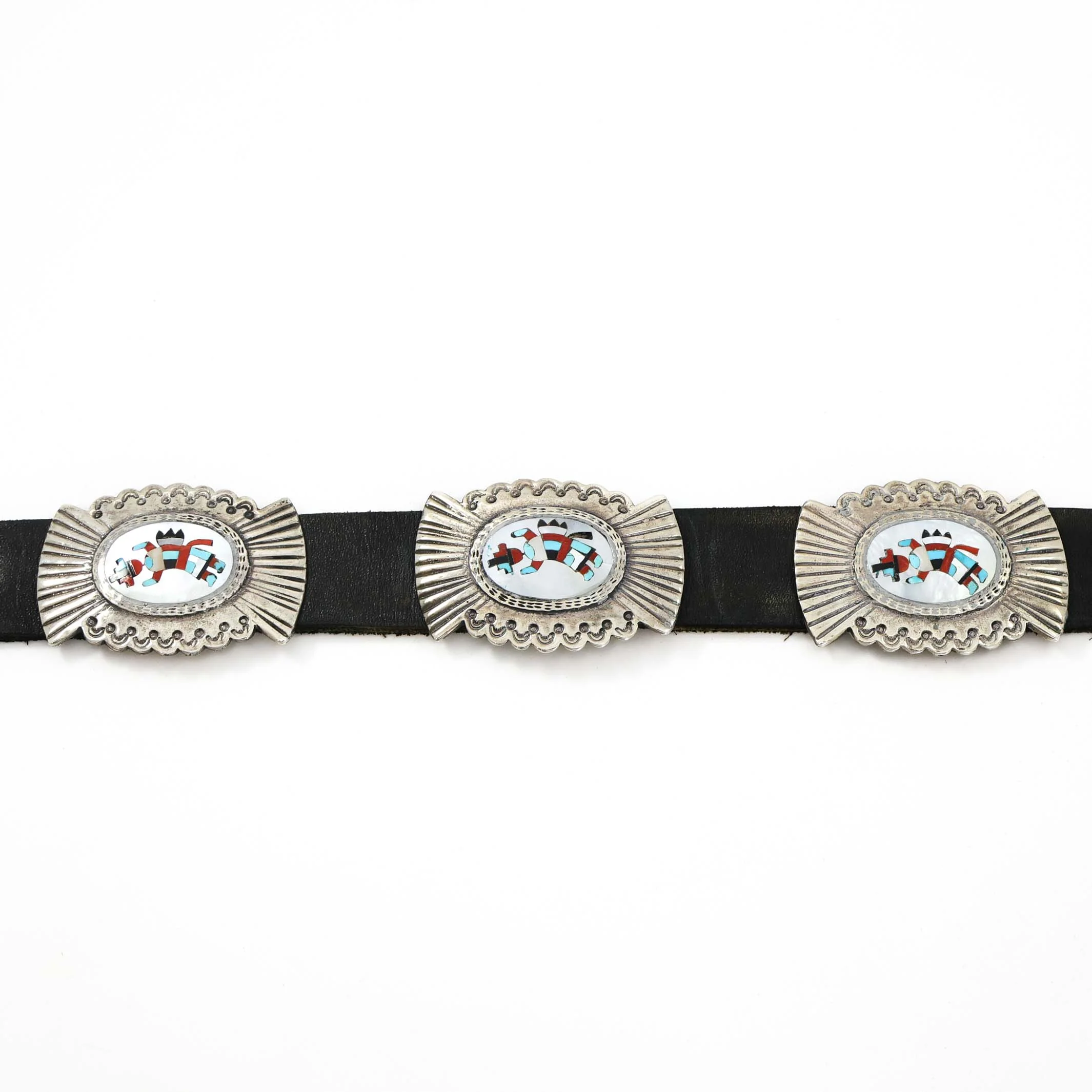 1950s Rainbow Man Concho Belt - Image 3