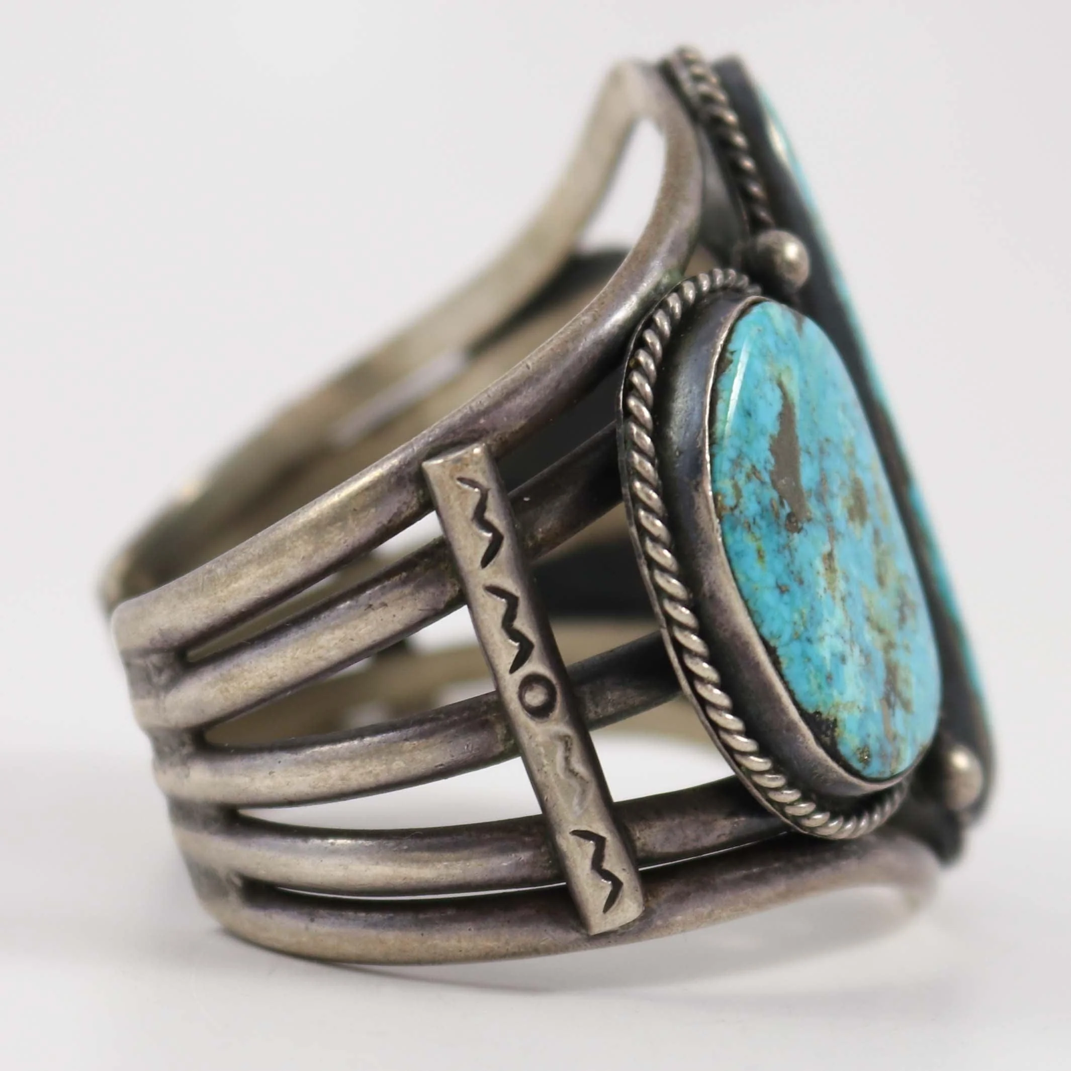 1960s Lone Mountain Turquoise Cuff - Image 5