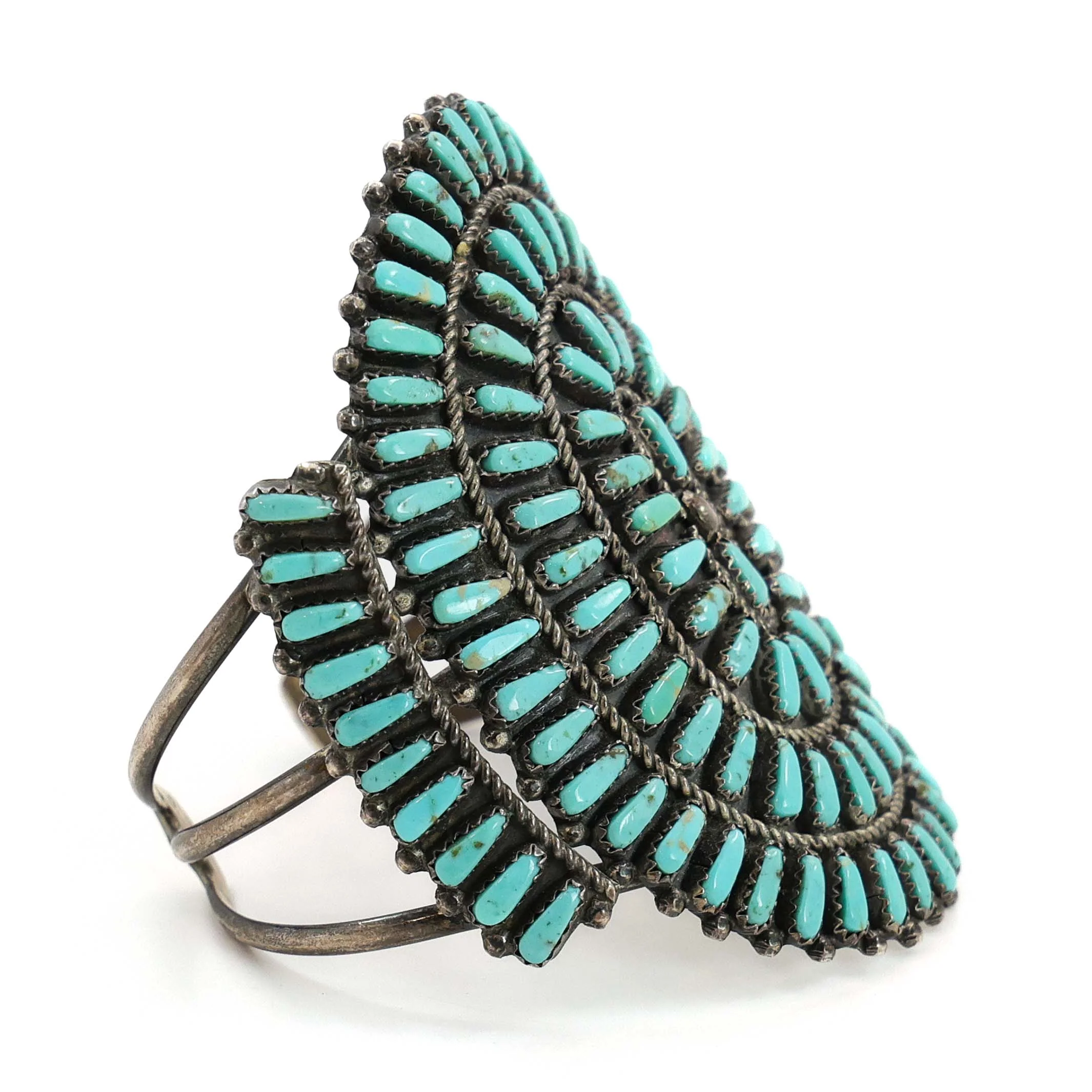 1960s Turquoise Cluster Cuff - Image 3