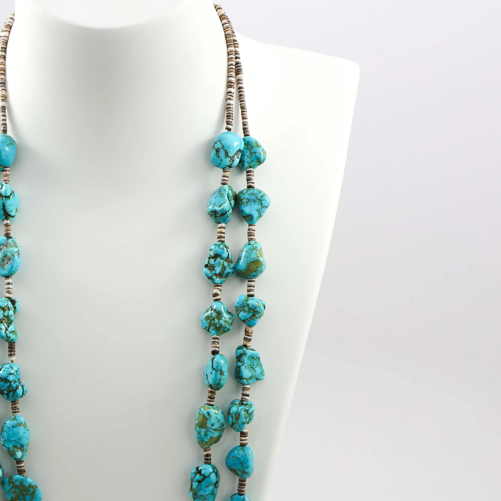 1960s Turquoise Nugget Necklace - Image 4