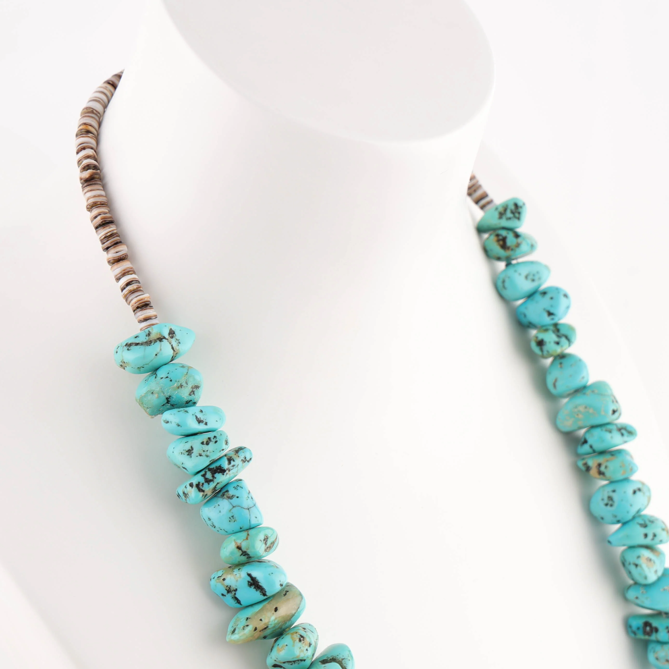 1970s Turquoise Nugget Necklace - Image 5