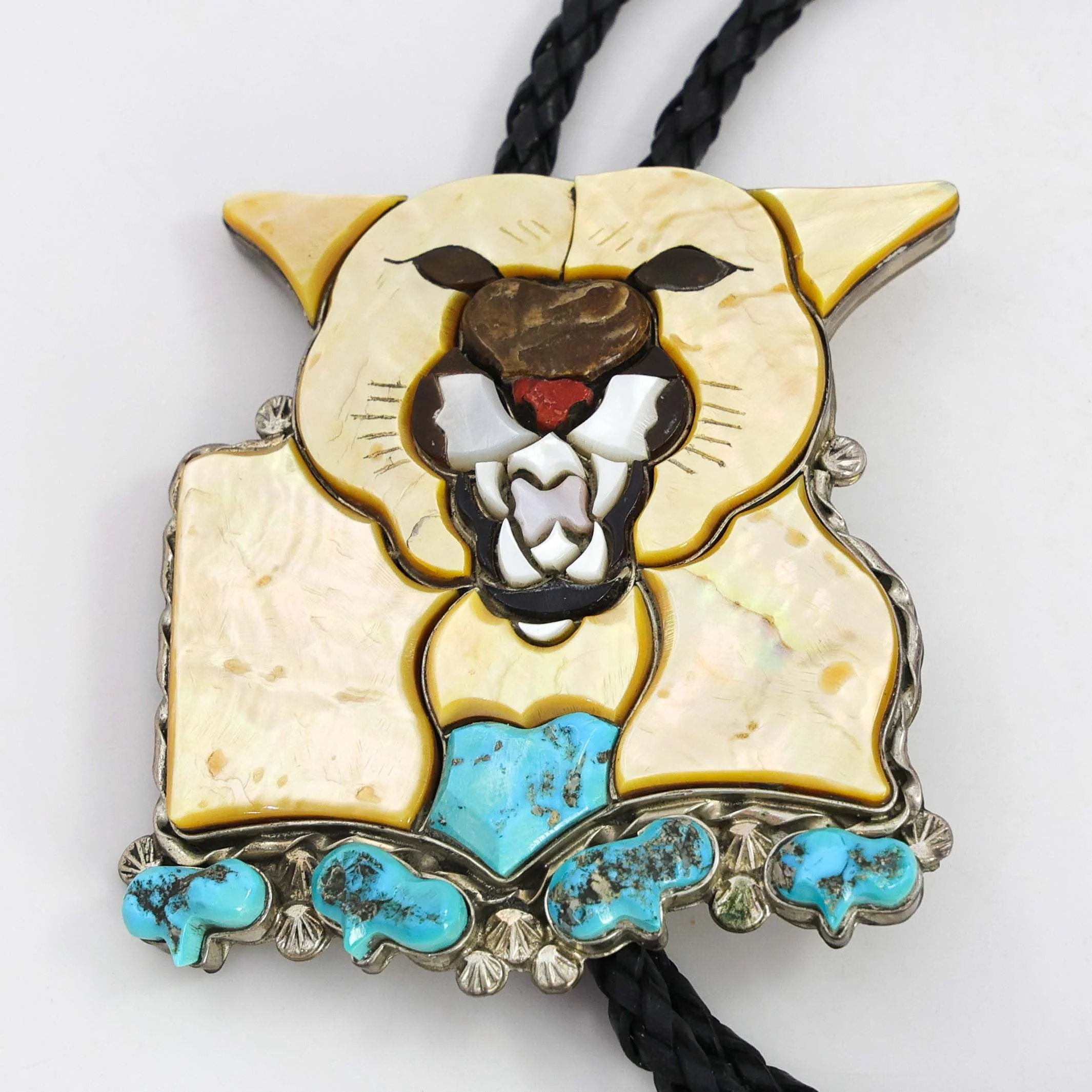 1980s Mountain Lion Bola Tie