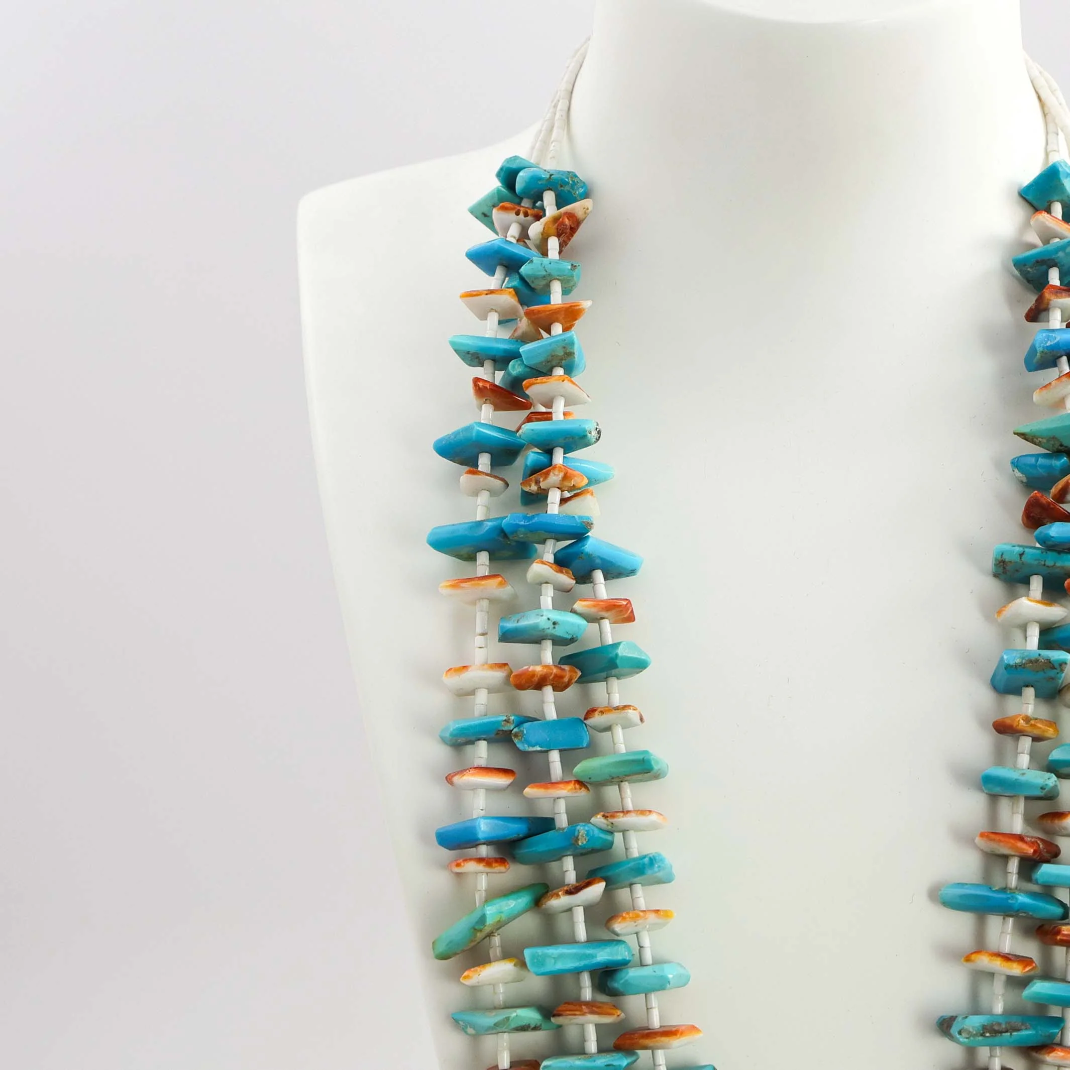 1980s Turquoise Tab Necklace - Image 3