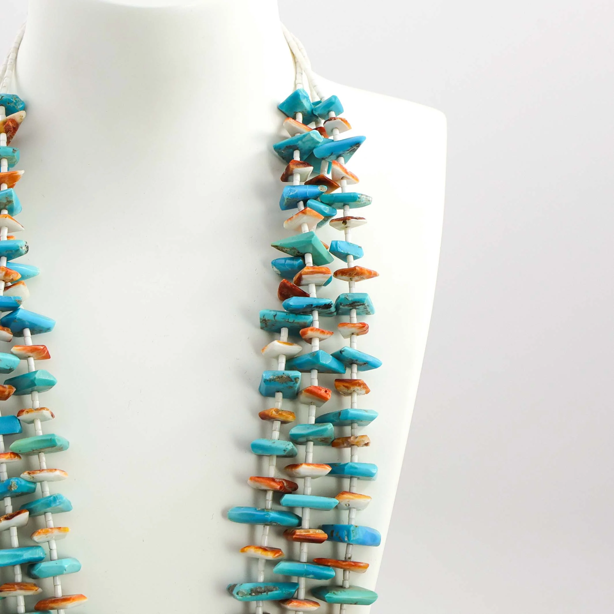 1980s Turquoise Tab Necklace - Image 4