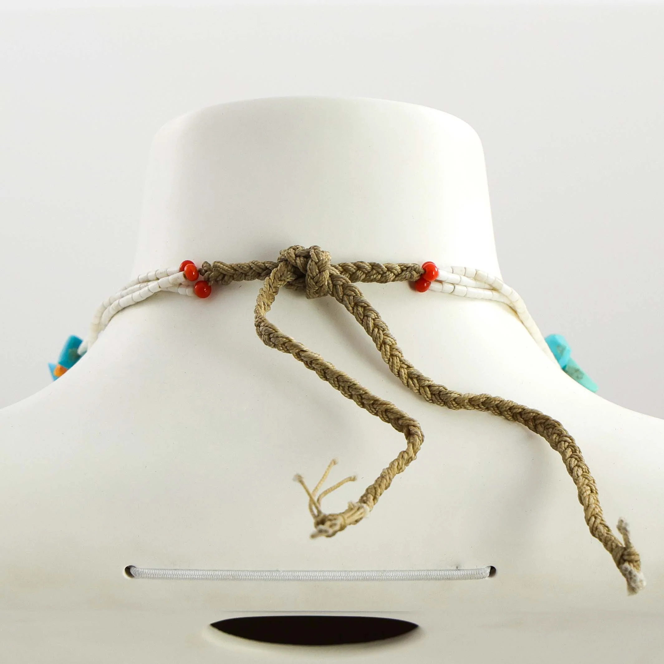 1980s Turquoise Tab Necklace - Image 5