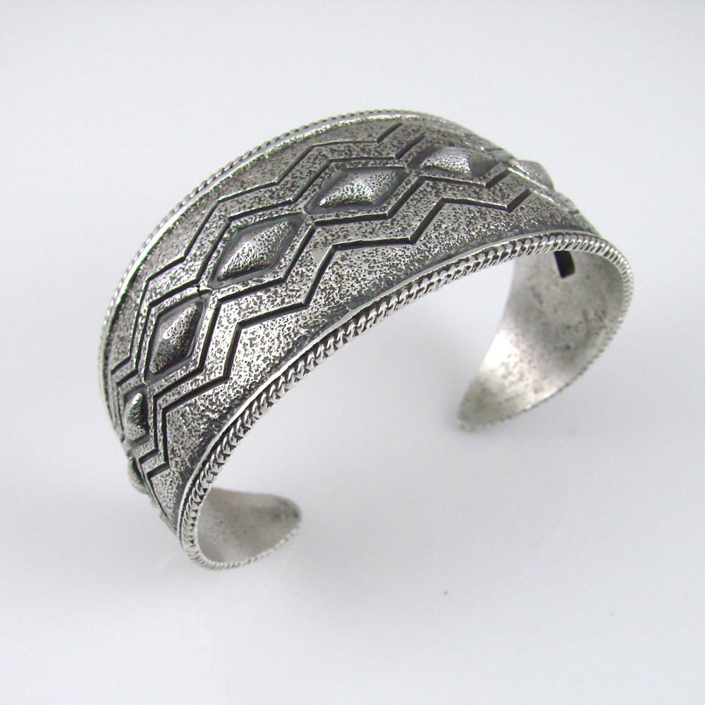 Stamped Silver Cuff