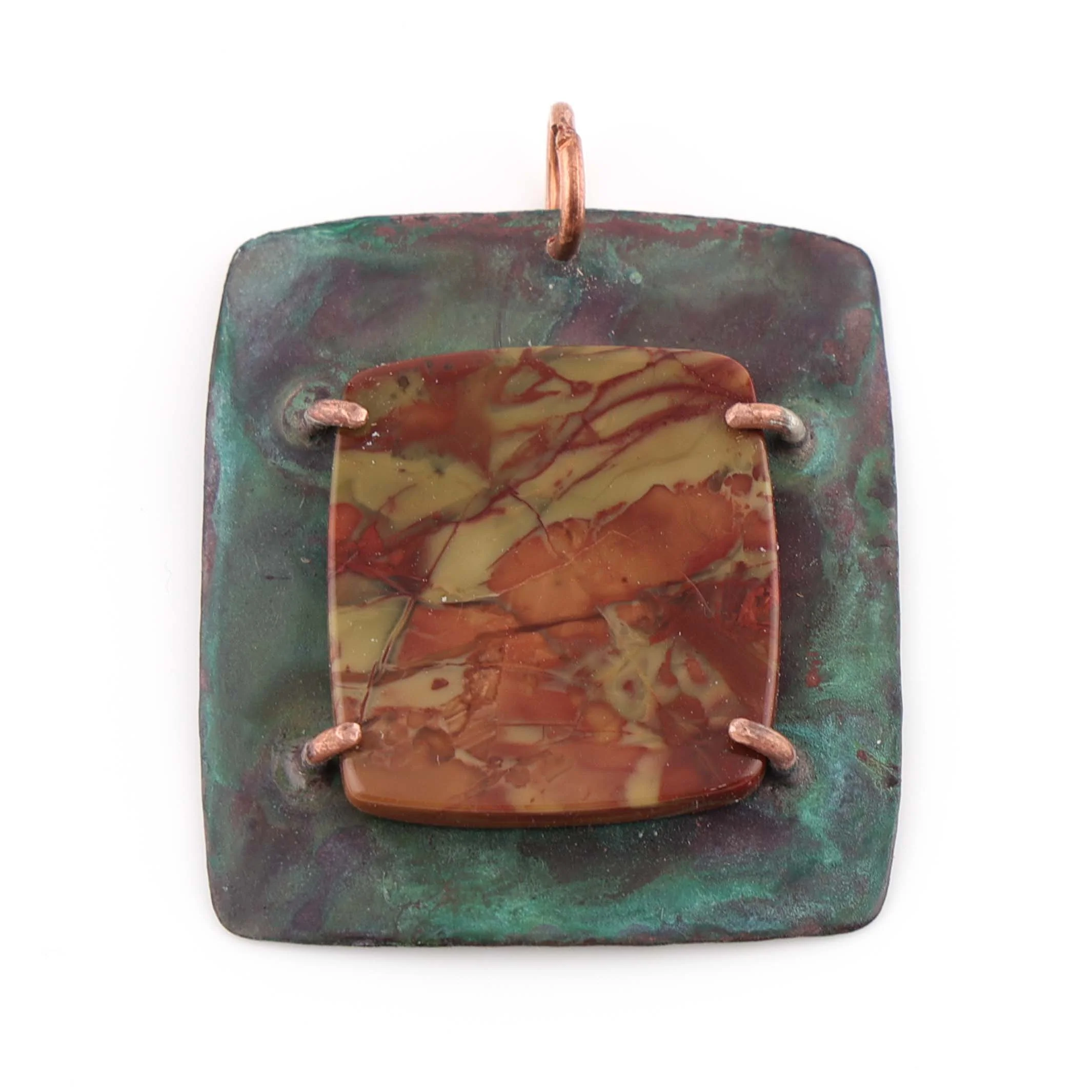 Agate and Copper Pendant