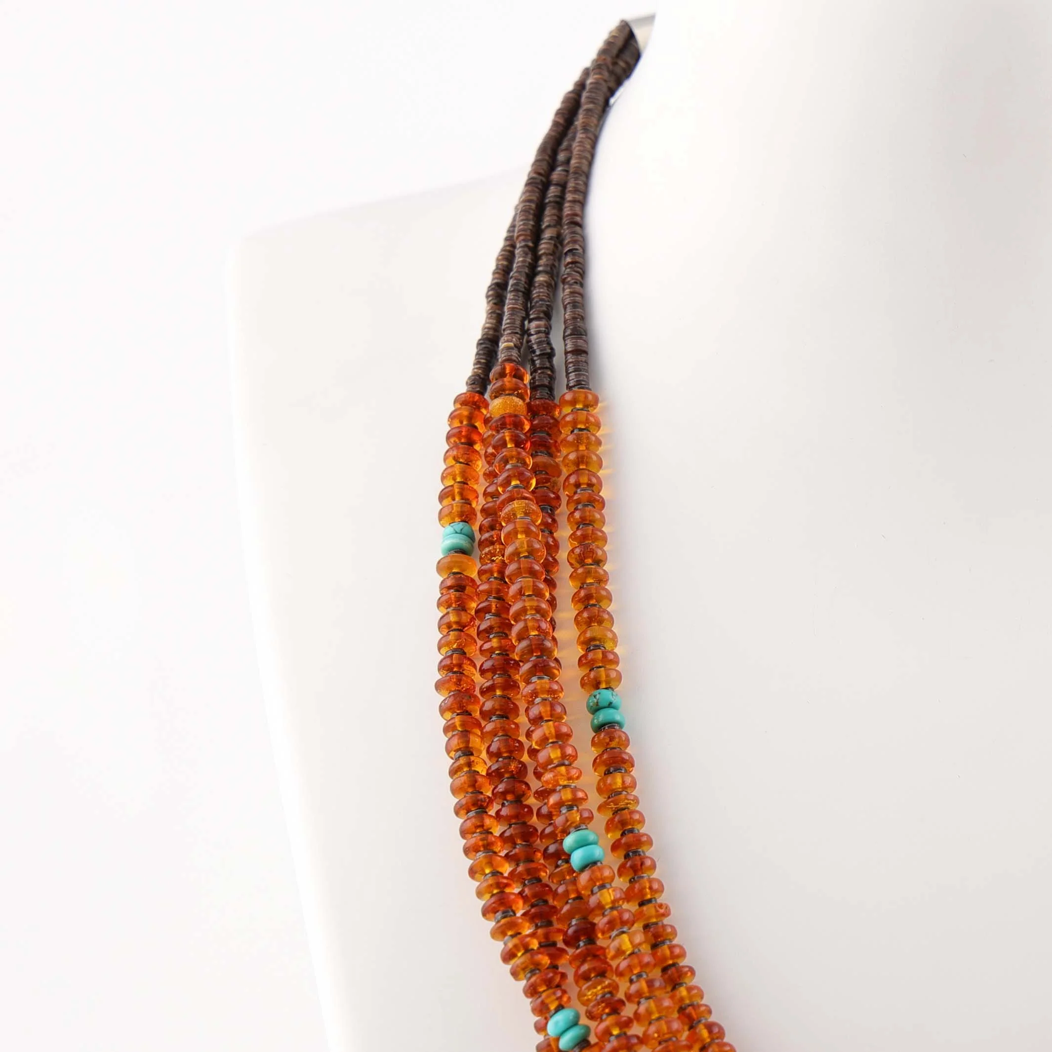 Amber and Turquoise Necklace - Image 3