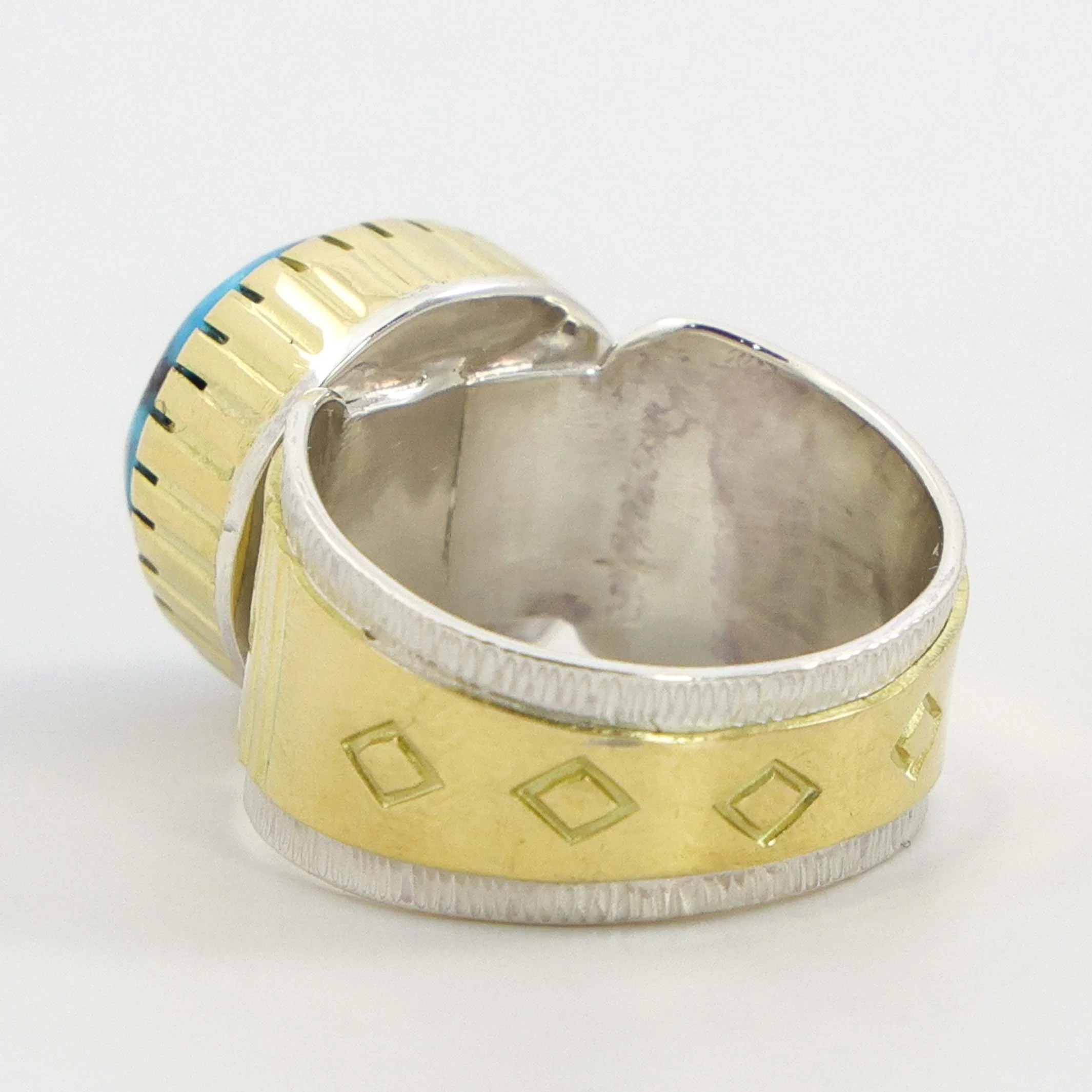 Bisbee Turquoise Gold Ring - Image 4