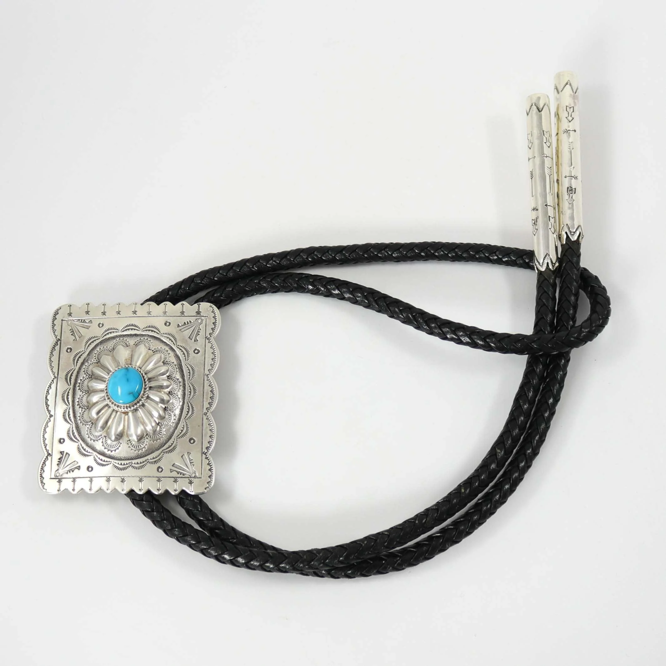 Blue Gem Turquoise Bola Tie - Image 2