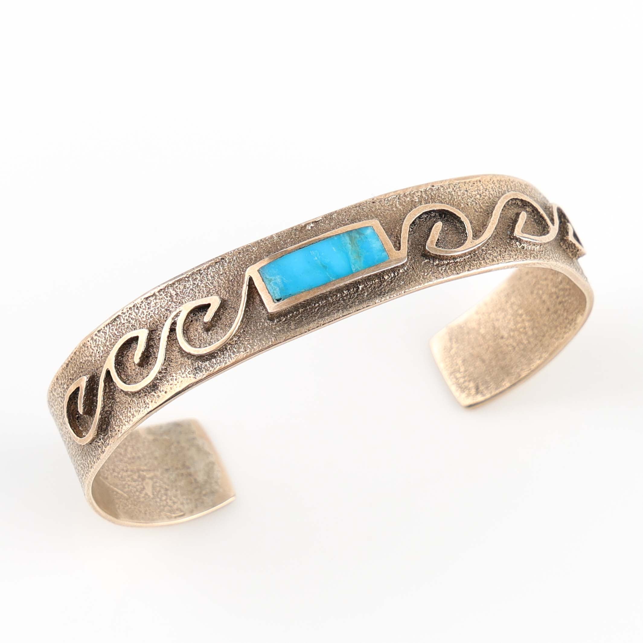 Brass and Turquoise Cuff