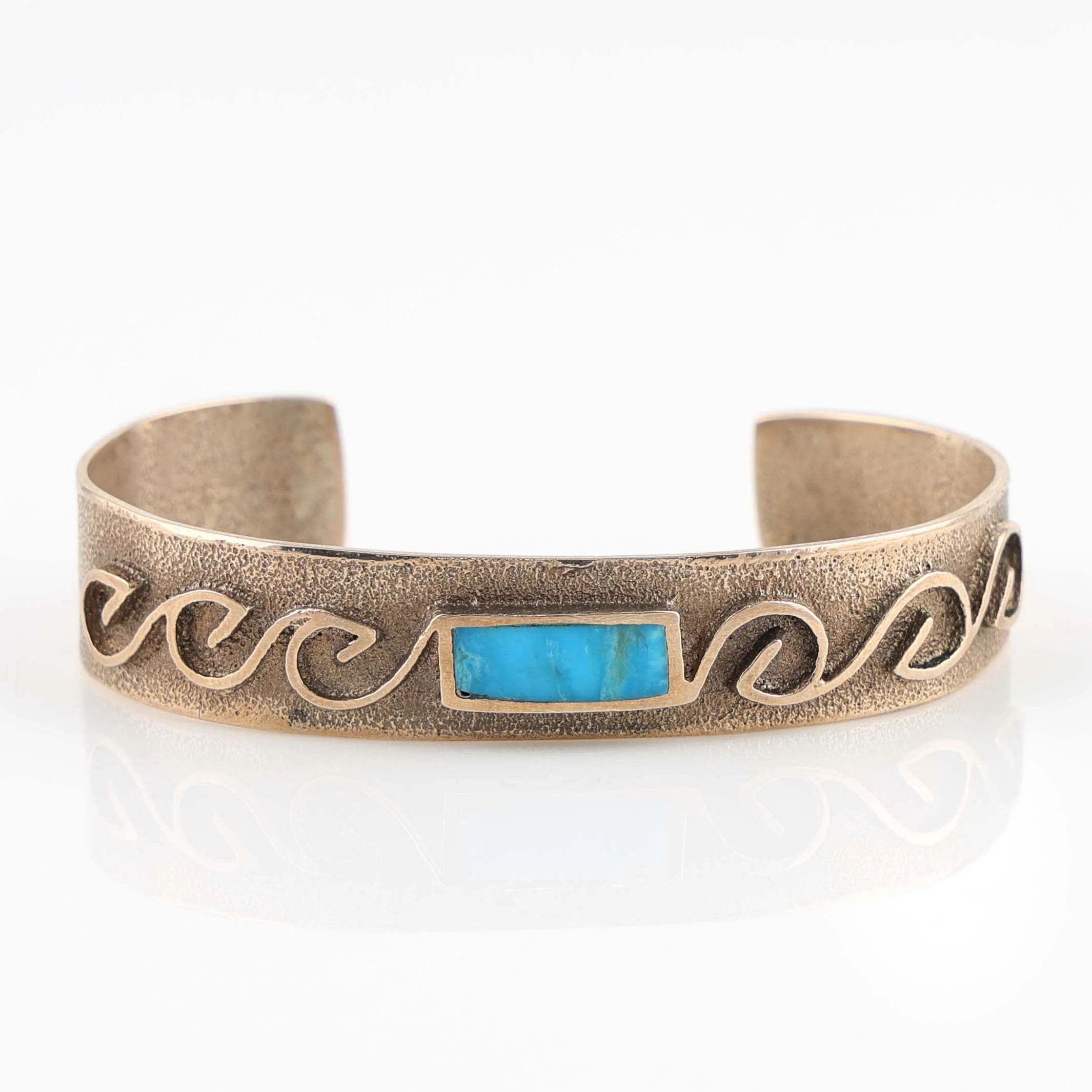 Brass and Turquoise Cuff - Image 2