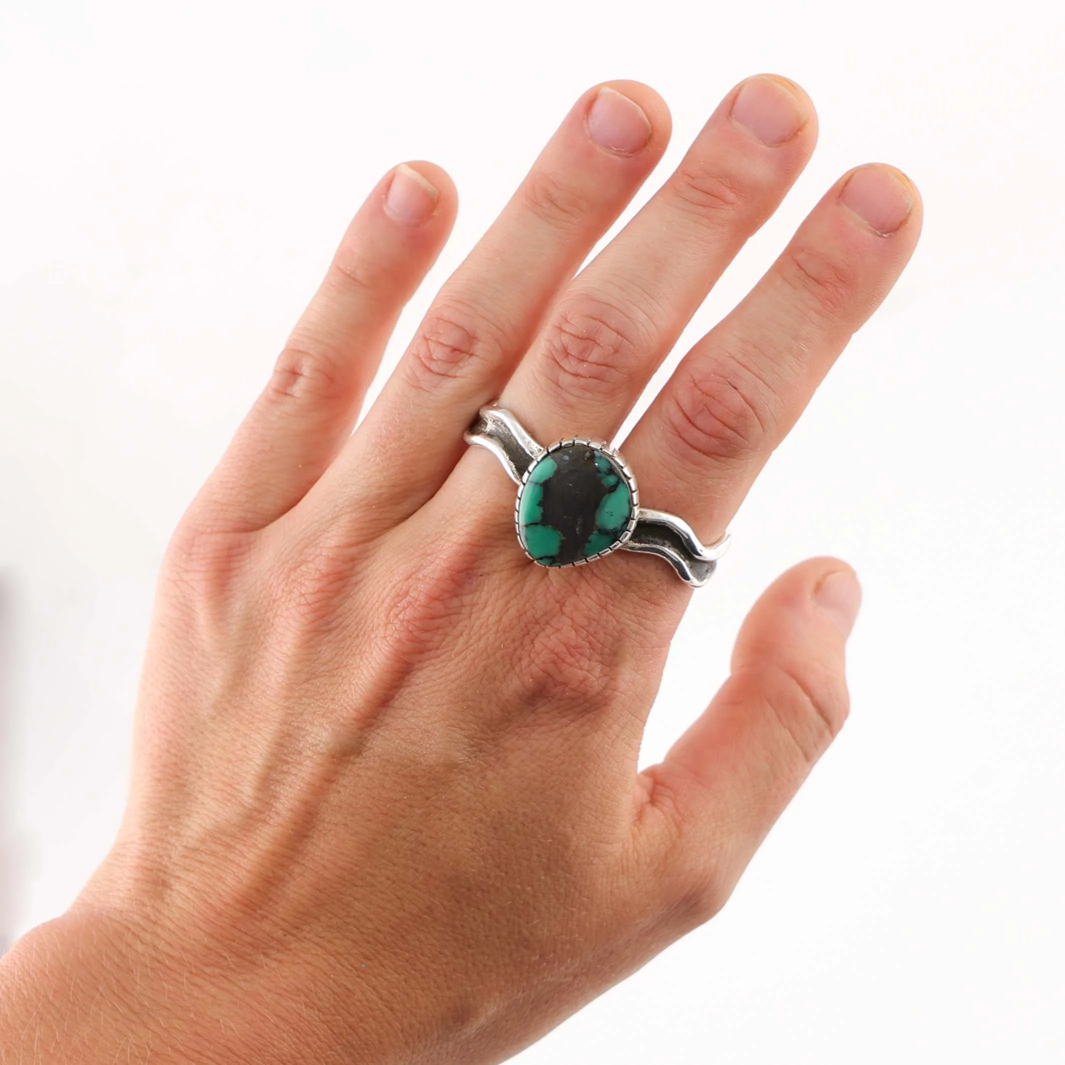 Broken Arrow Turquoise Ring - Image 4
