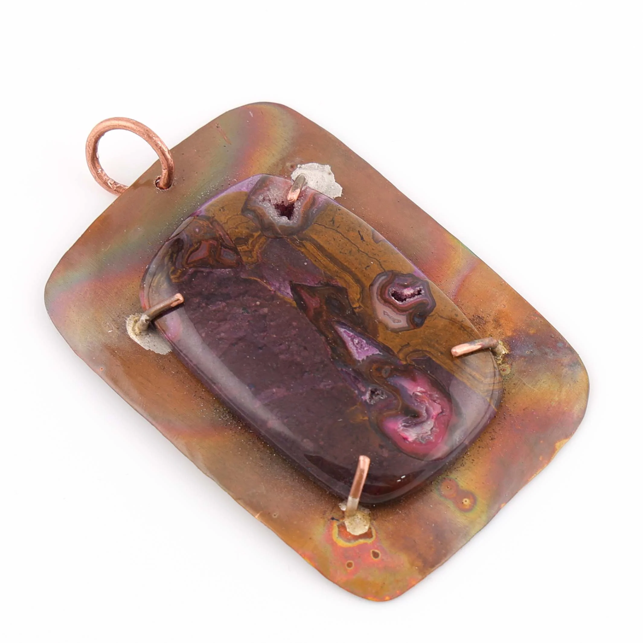 Chalcedony and Copper Pendant - Image 2