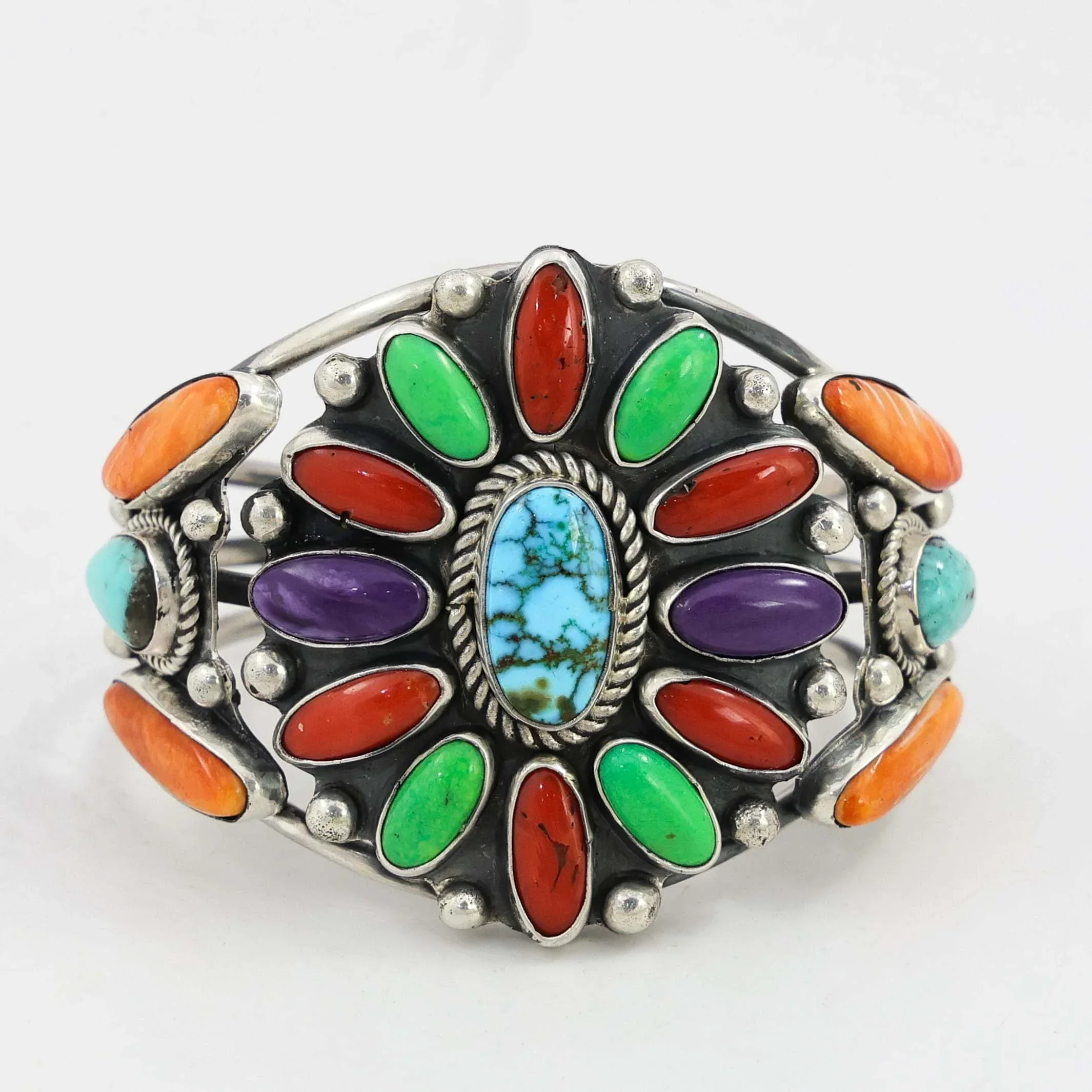 Colorful Multi-Stone Cuff - Image 2