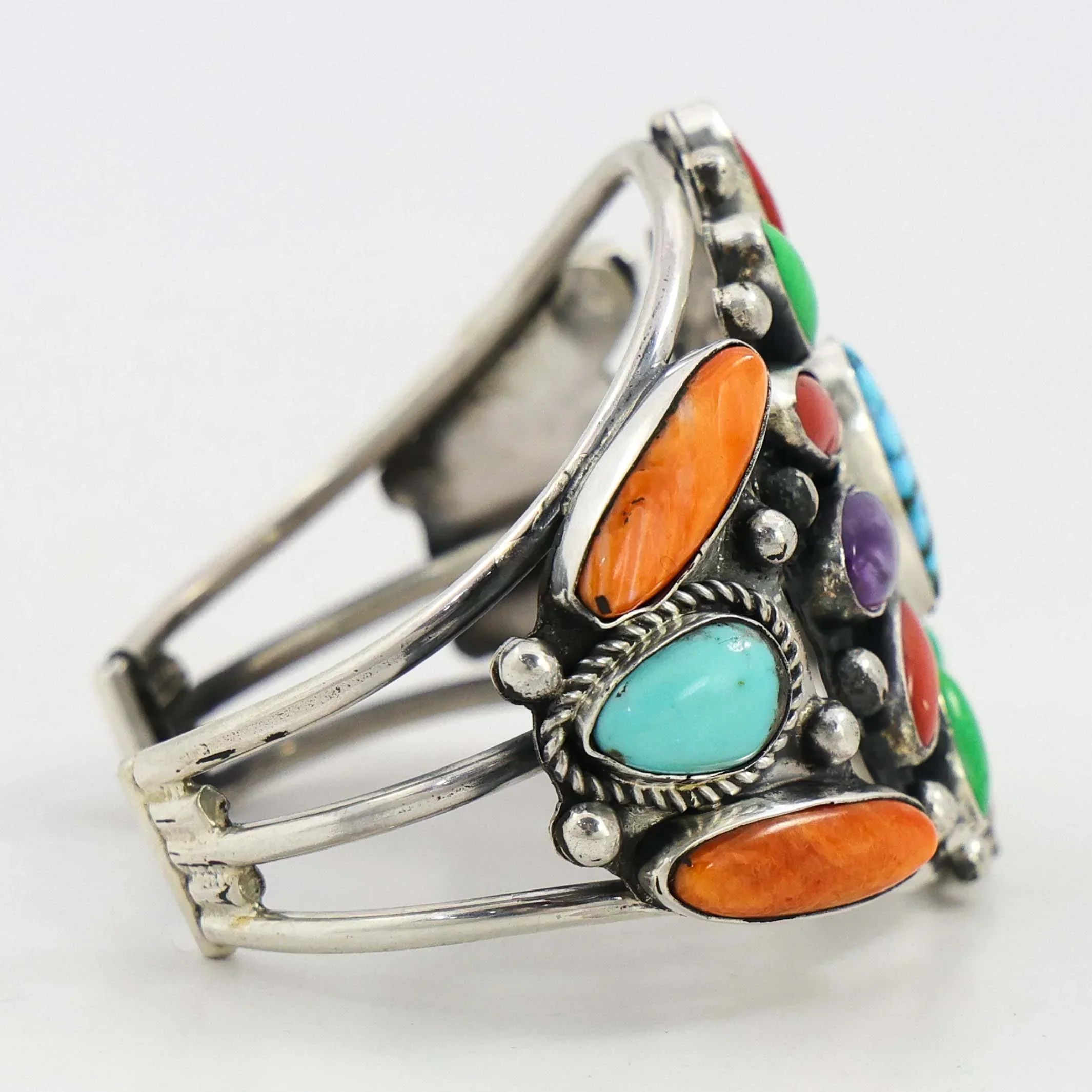 Colorful Multi-Stone Cuff - Image 5