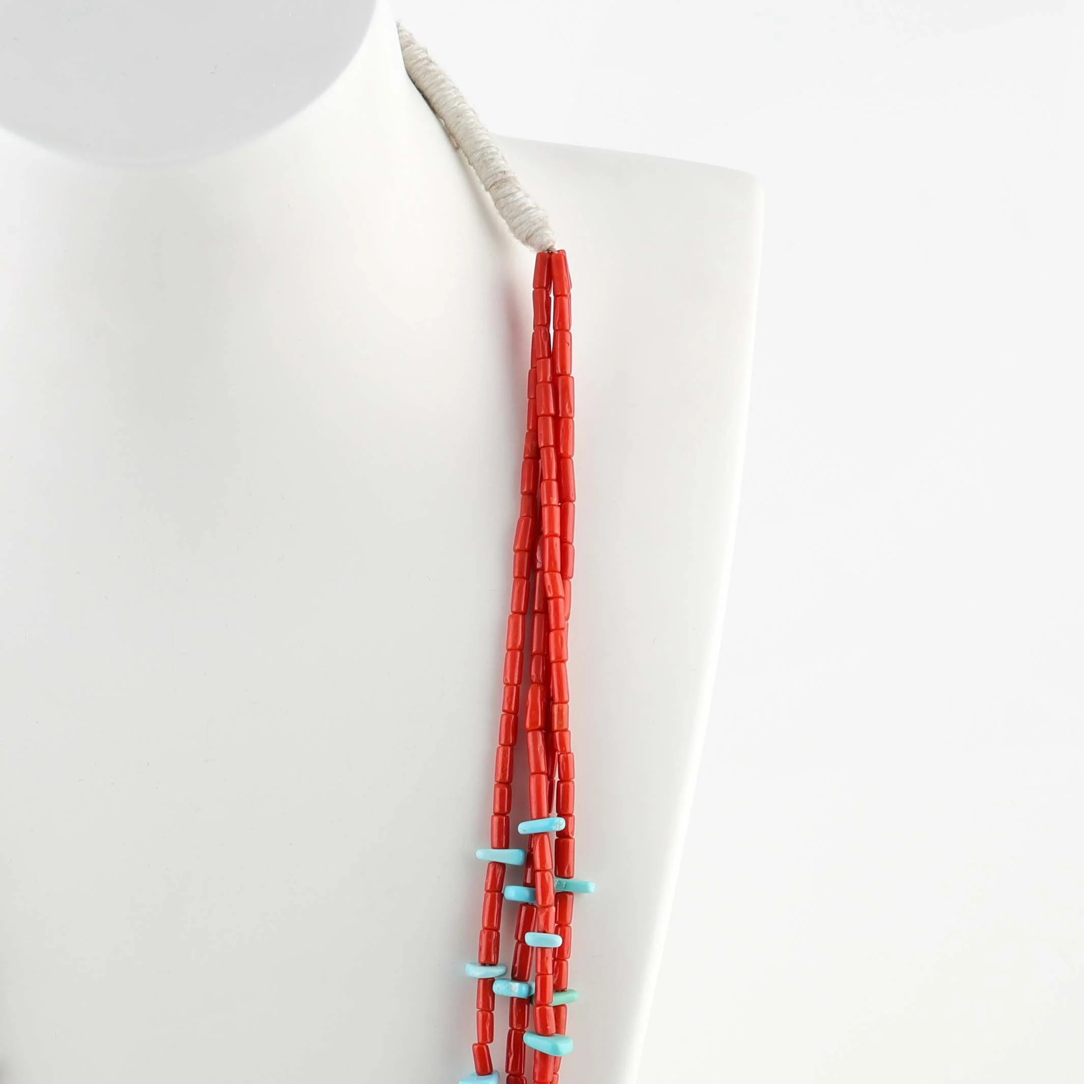 Coral and Turquoise Jacla Necklace - Image 4
