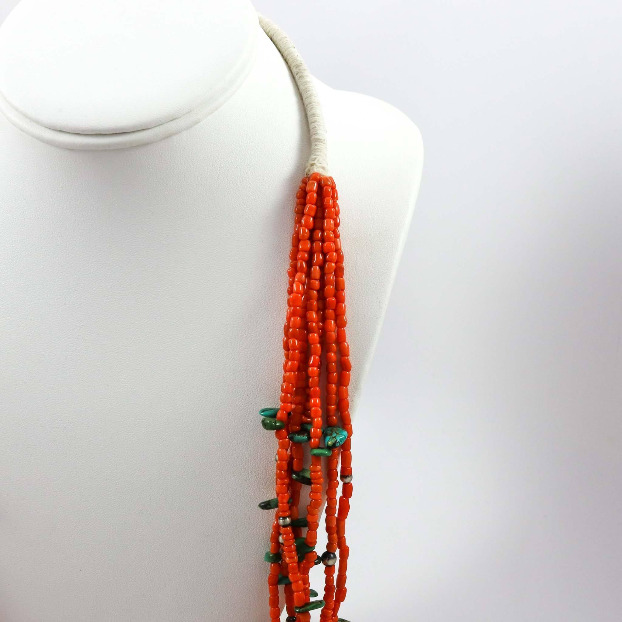 Coral and Turquoise Necklace - Image 4