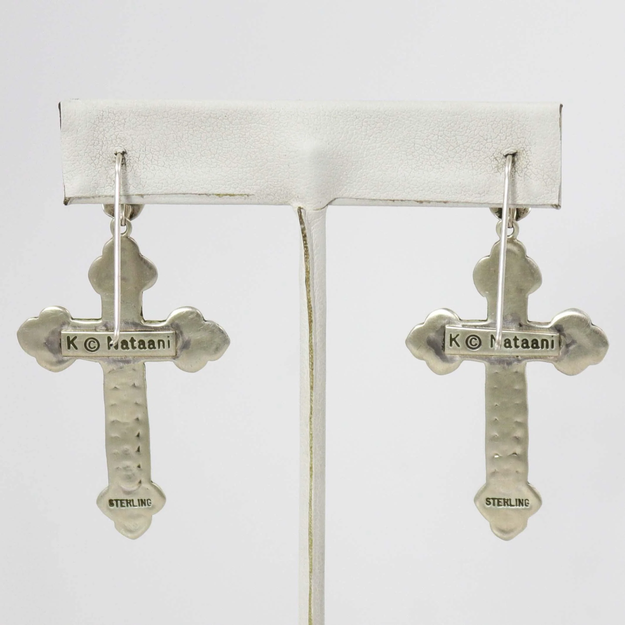Coral Cross Earrings - Image 2