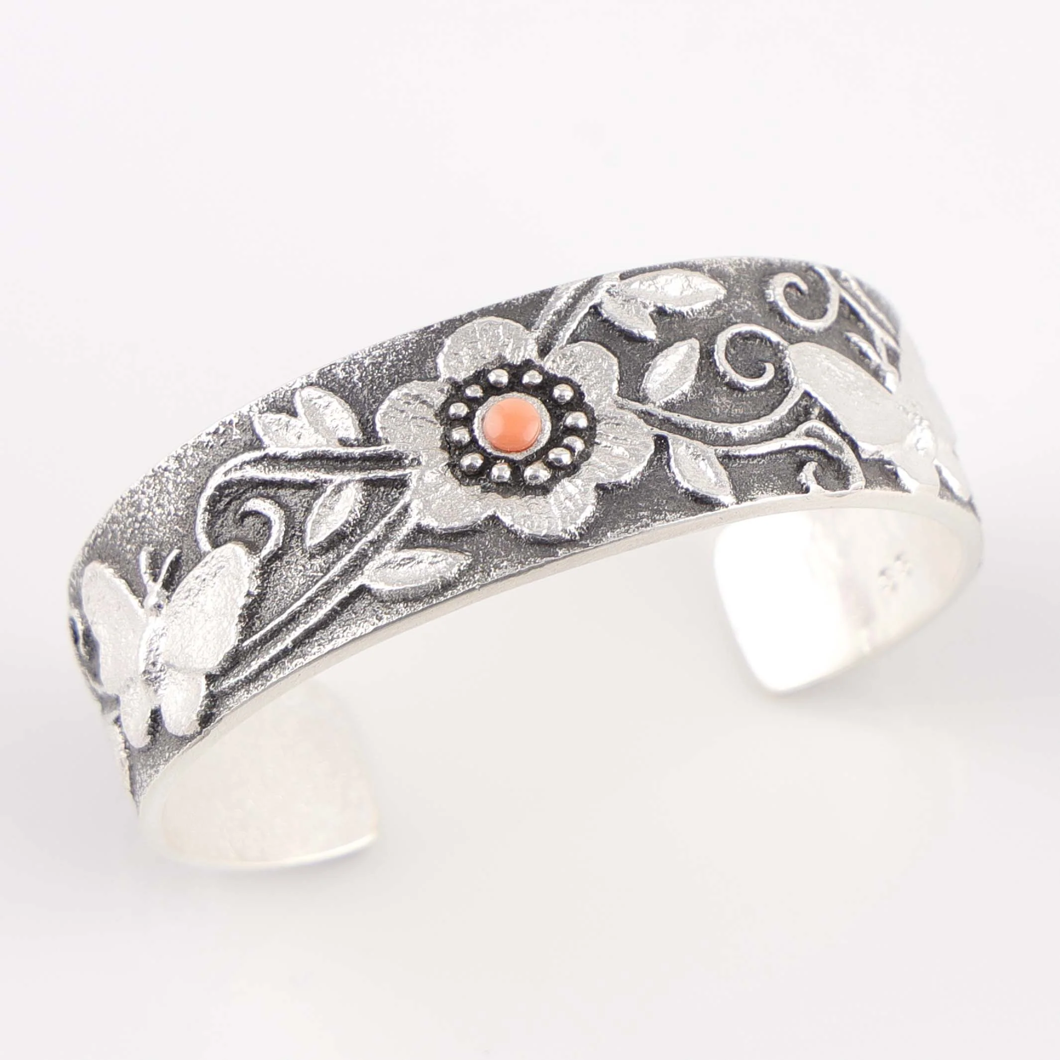 Coral Floral Cuff