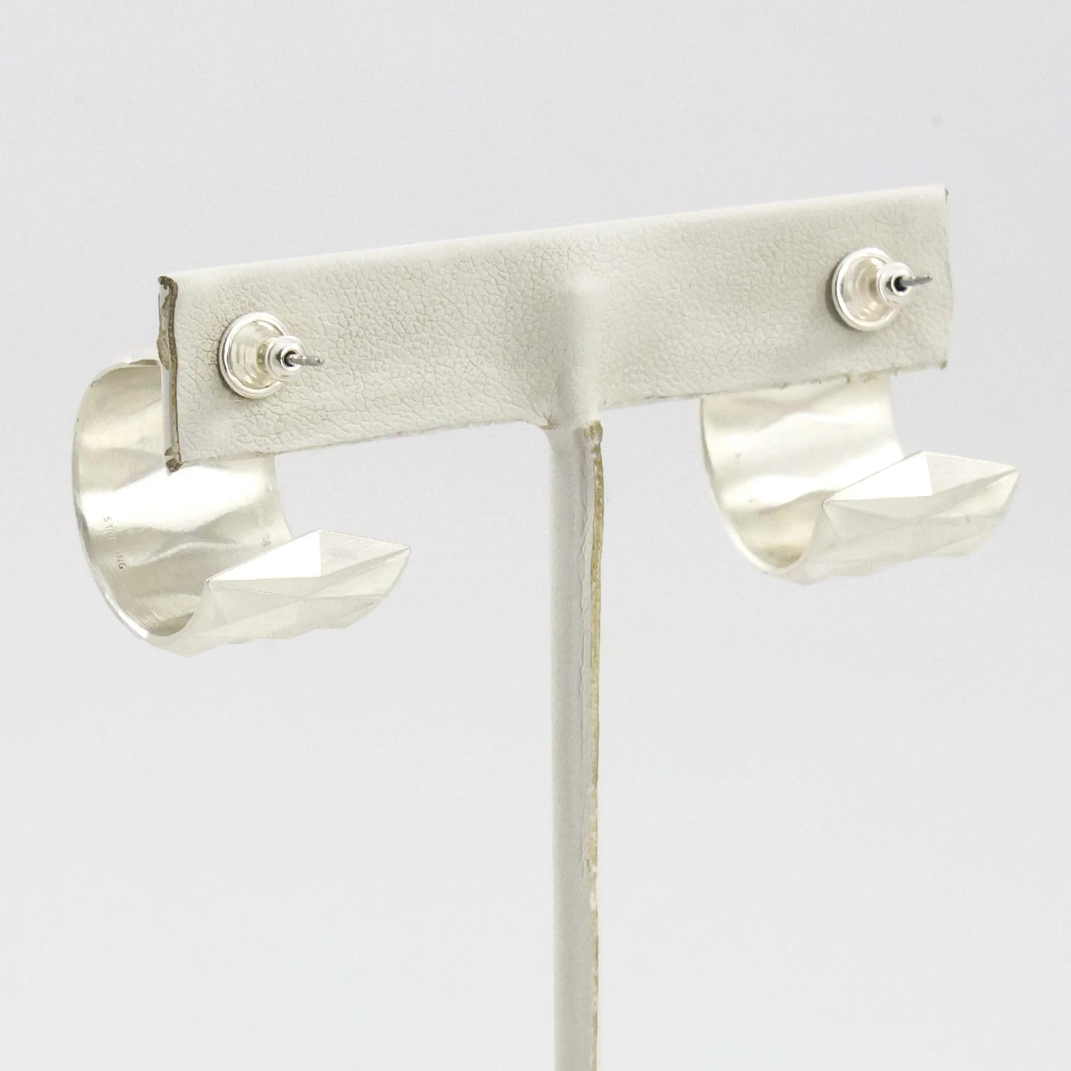 Diamond Peak Hoop Earrings - Image 3