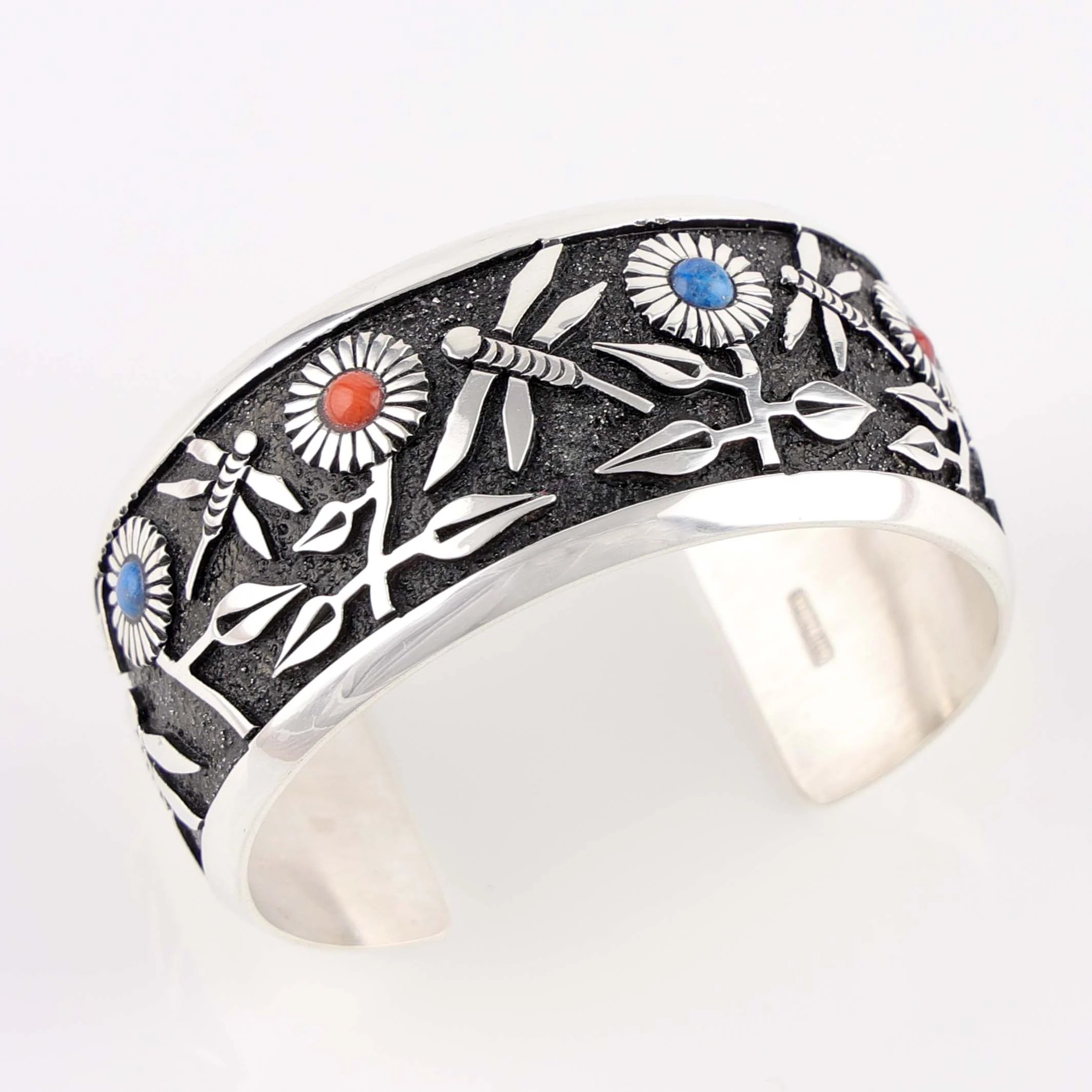 Dragonfly and Flower Cuff