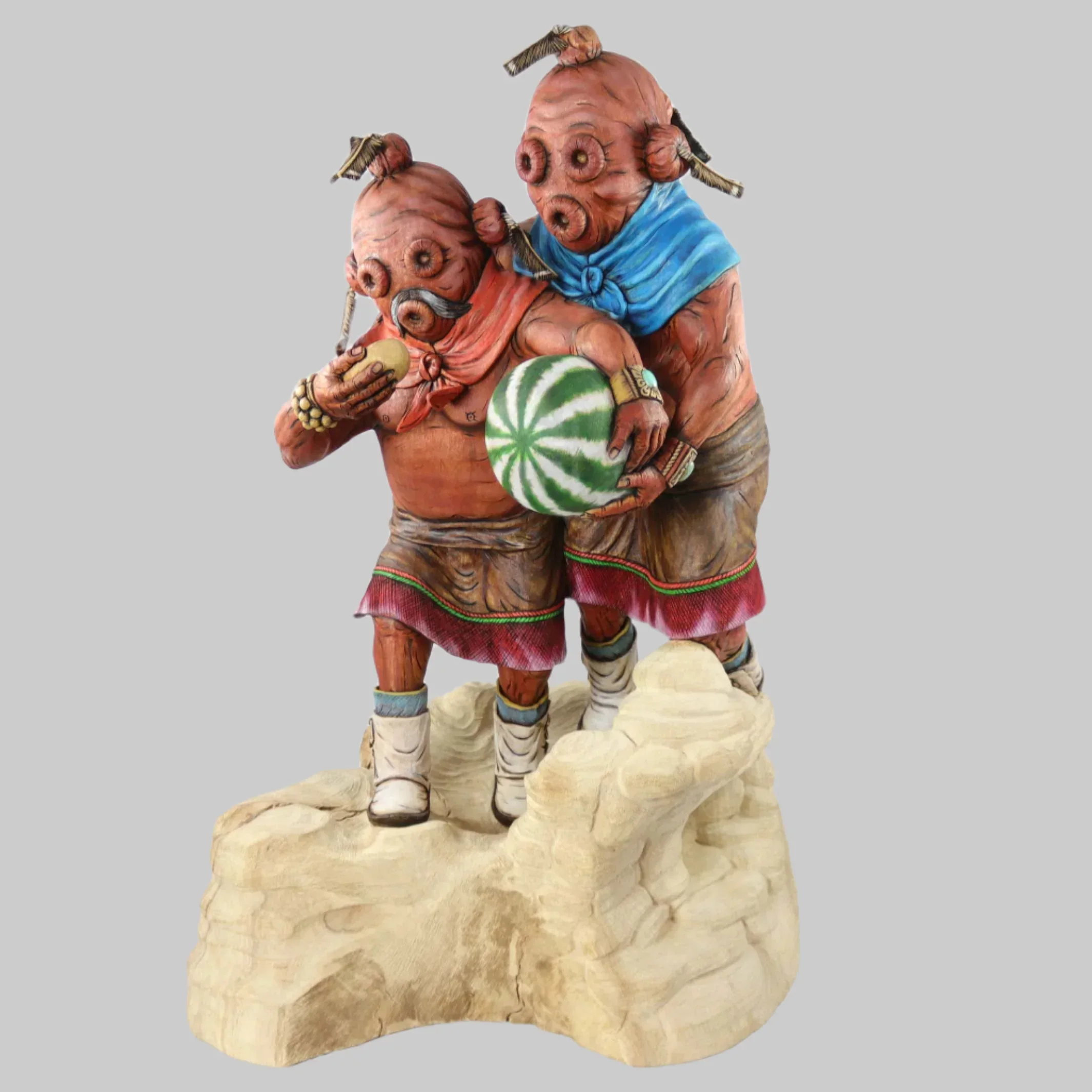 Father and Son Mudhead Kachina