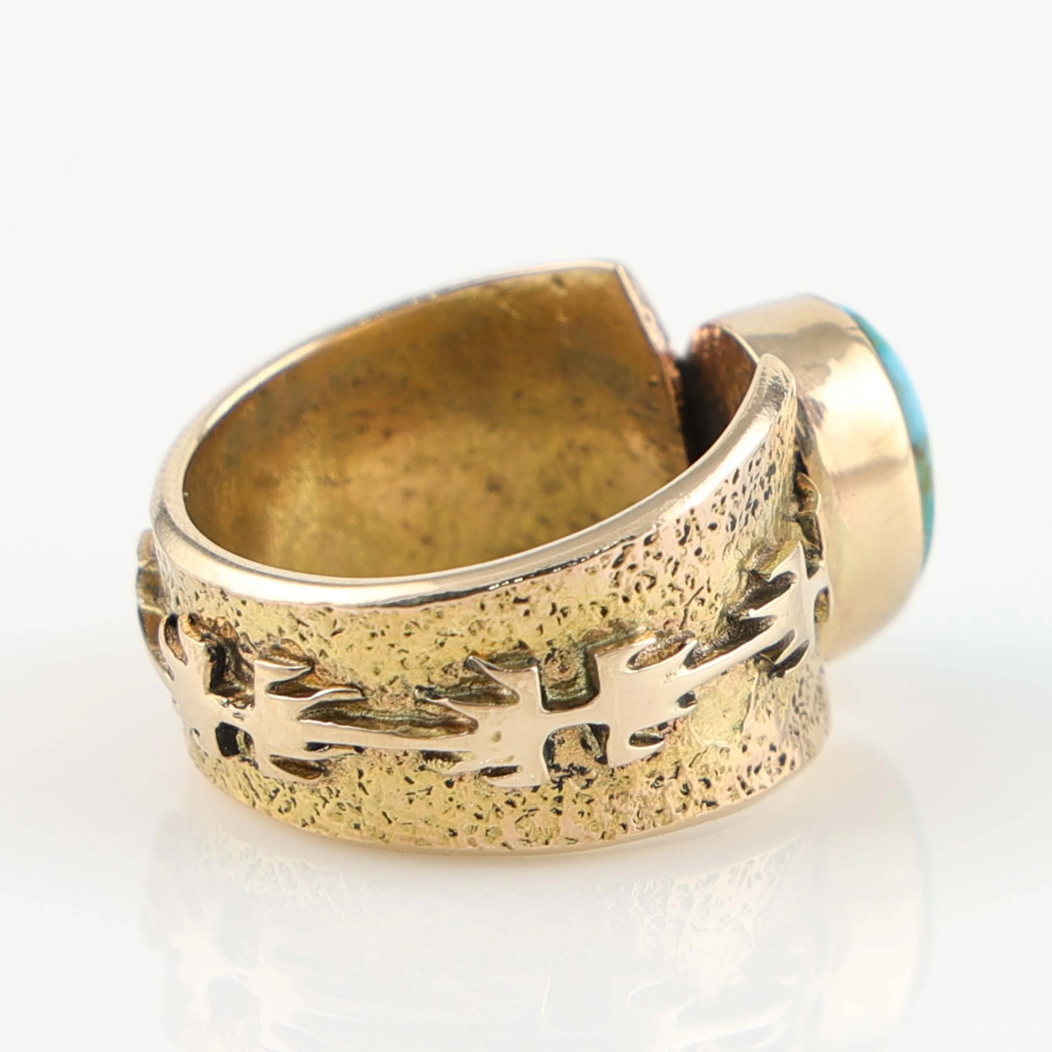 Gold and Turquoise Ring - Image 3