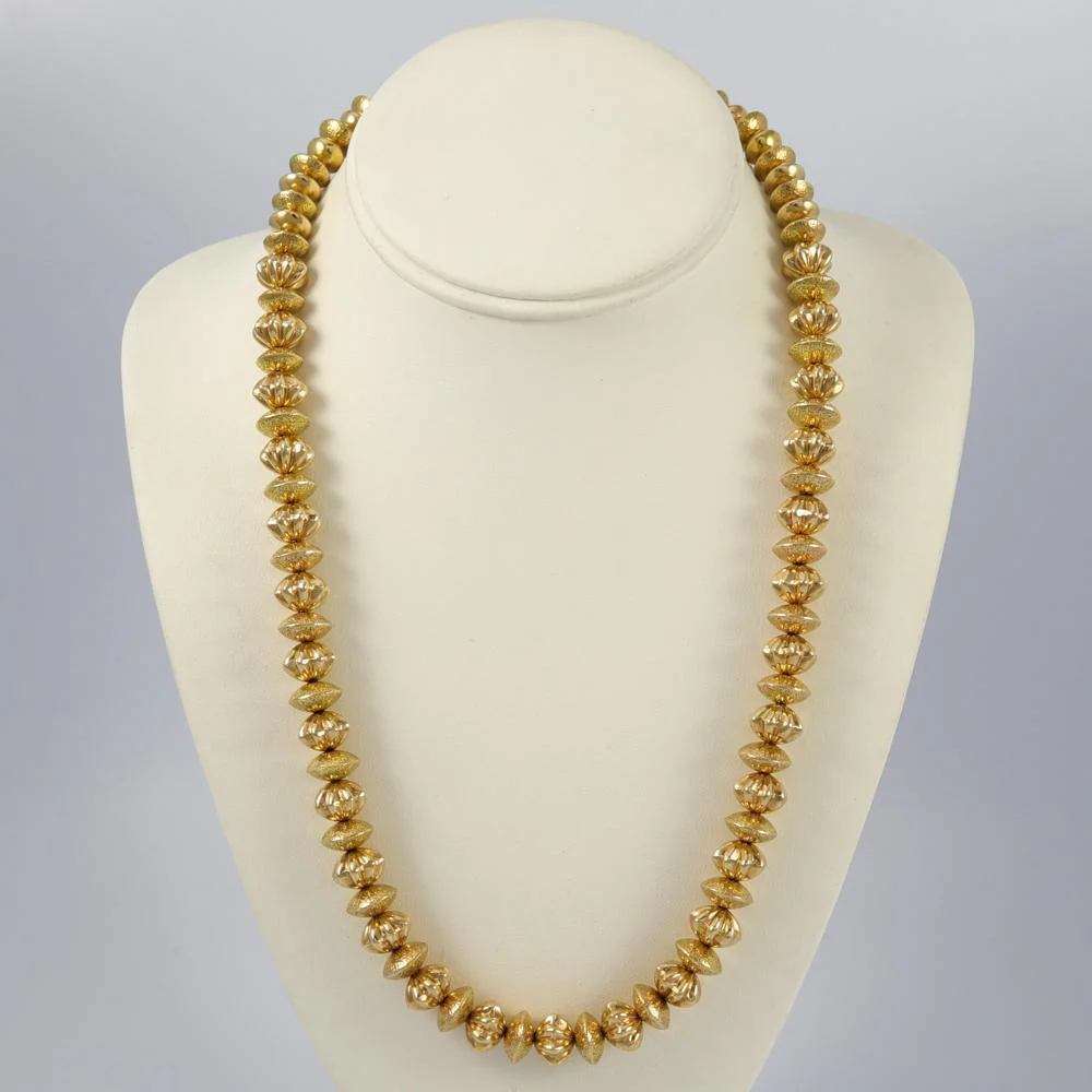 14k Gold Navajo Pearl Necklace