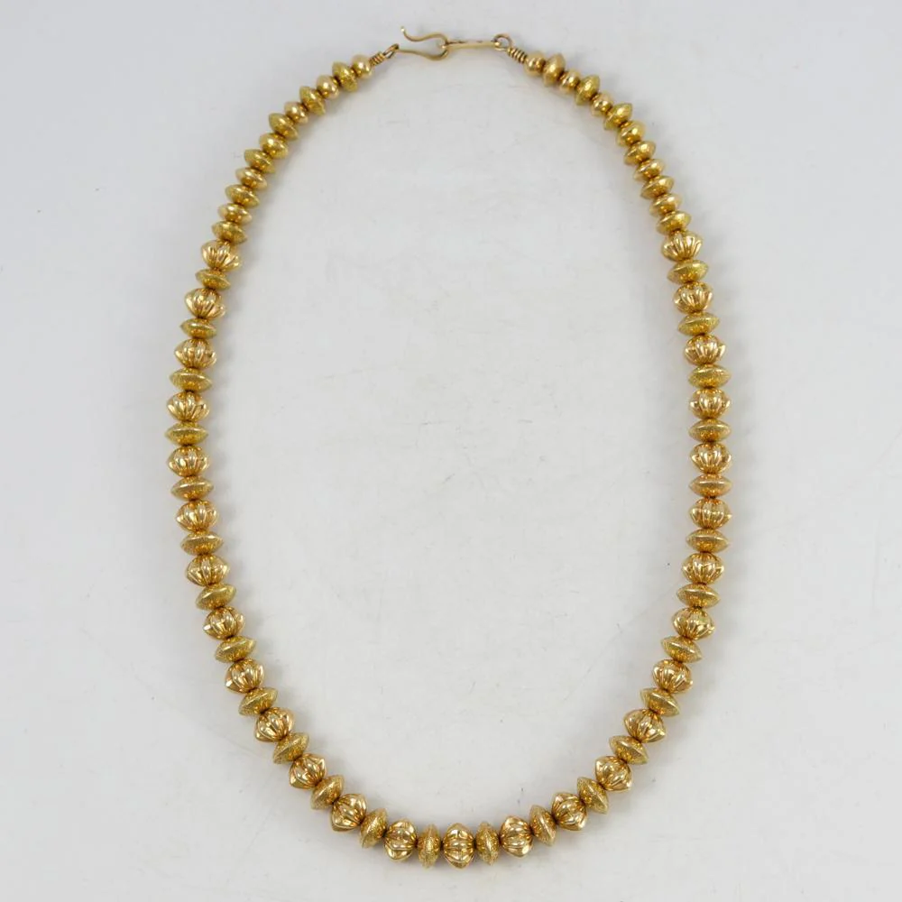 14k Gold Navajo Pearl Necklace - Image 10
