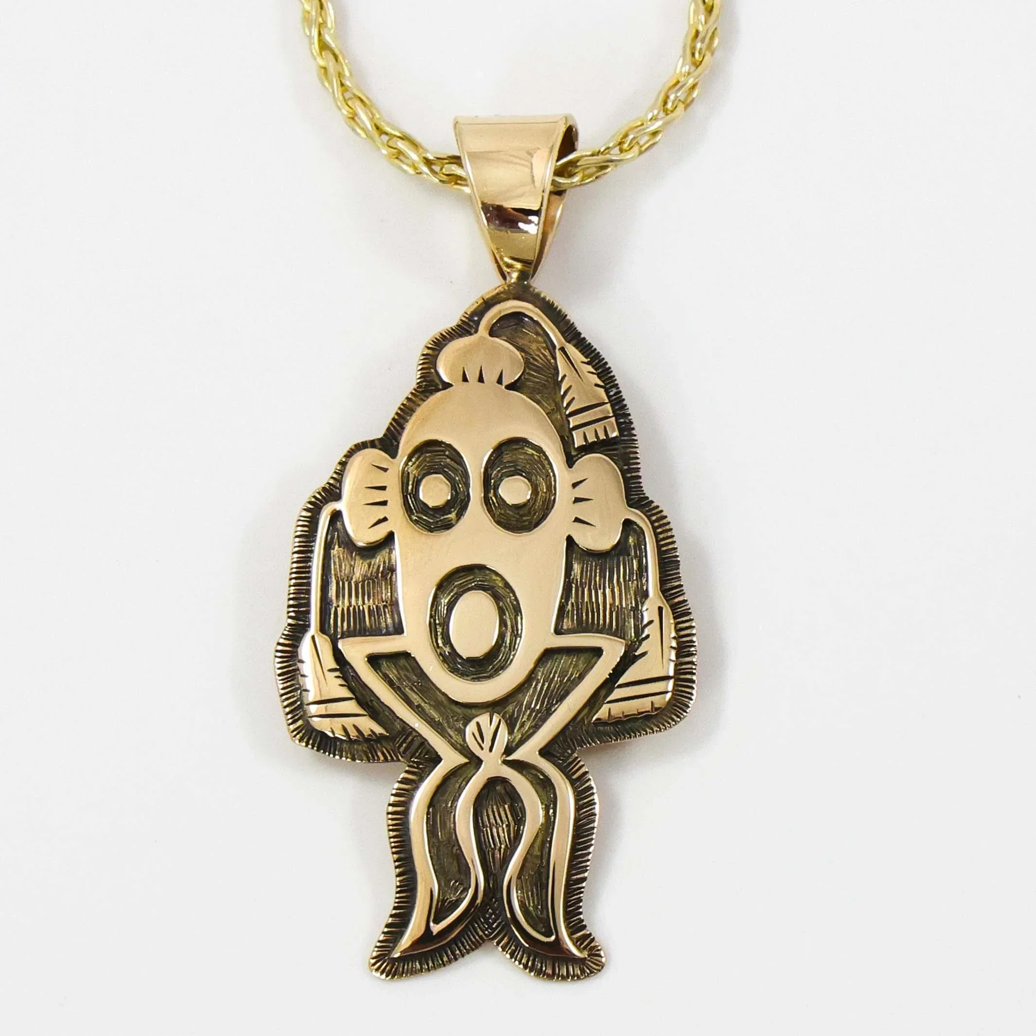 Gold Mudhead Pendant - Image 3