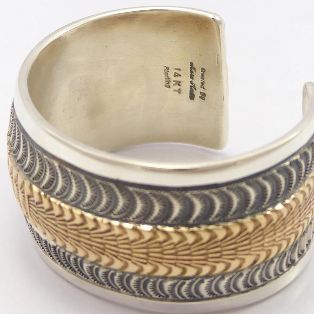 Gold on Silver Cuff - Image 6