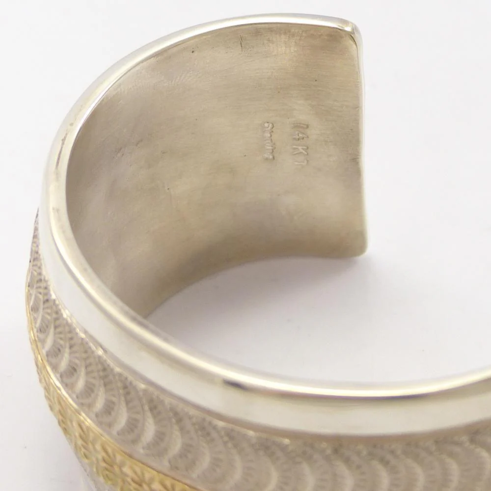 Gold on Silver Cuff - Image 8