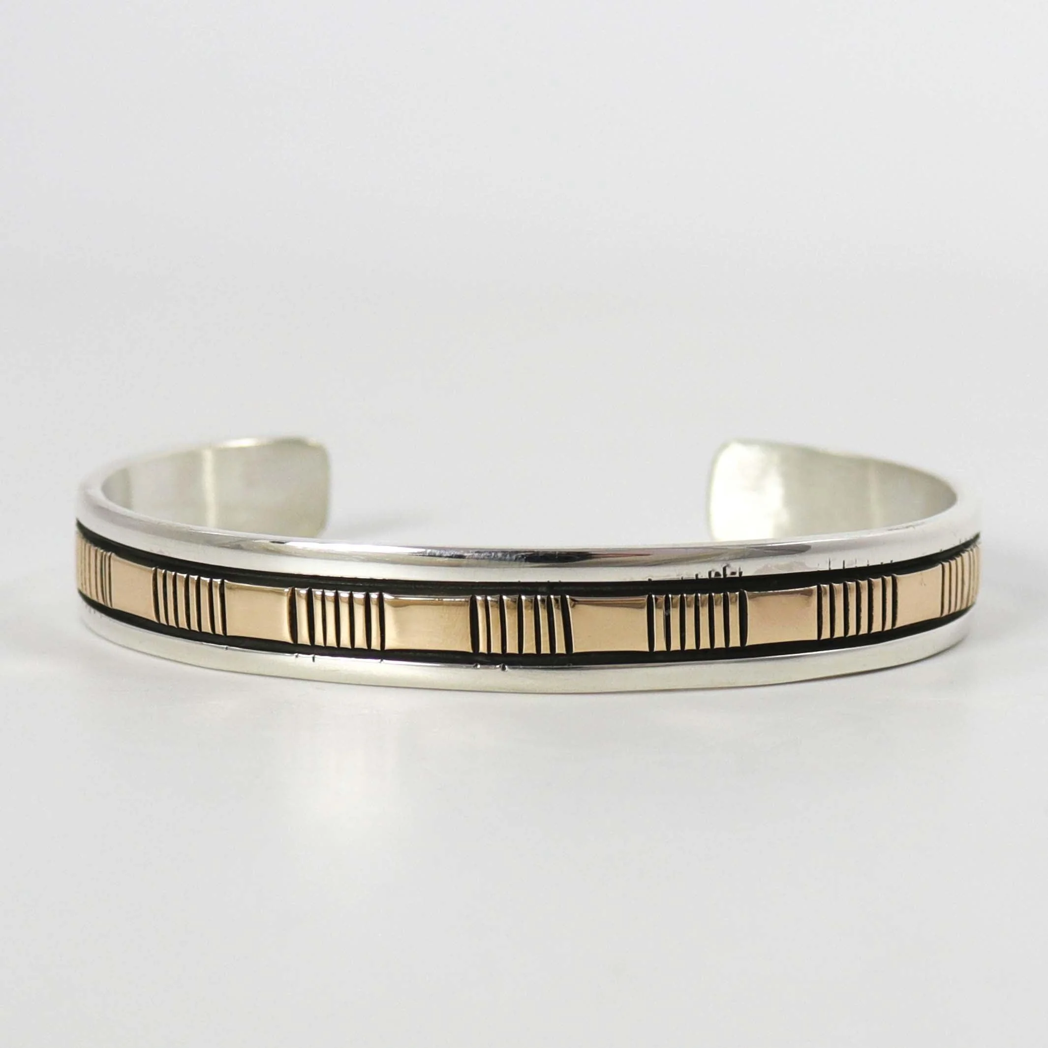 Gold on Silver Cuff