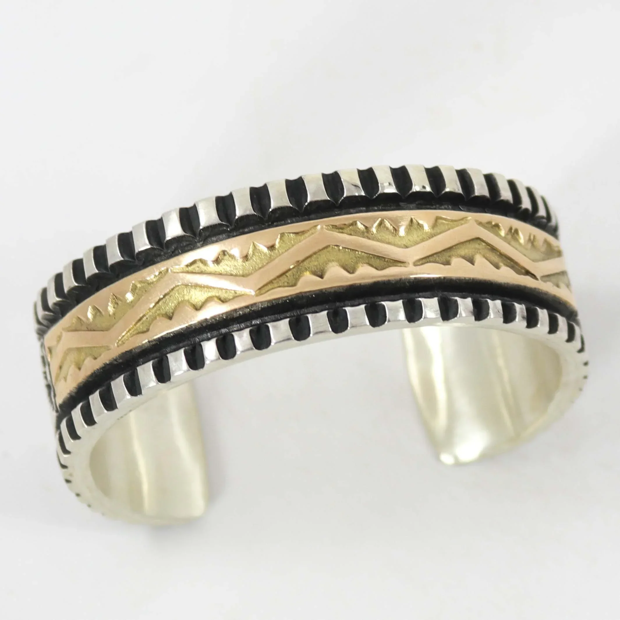 Gold on Silver Cuff