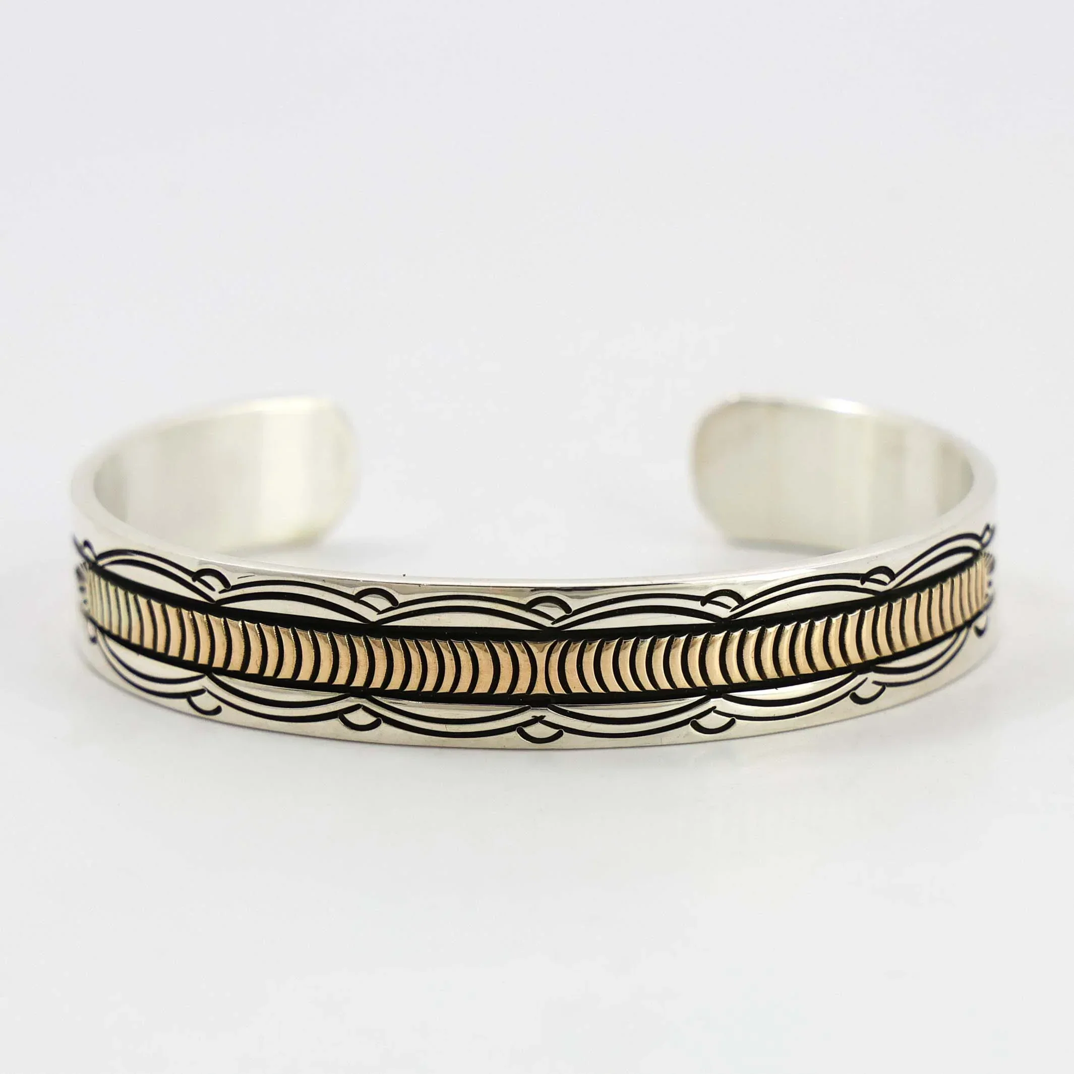 Gold on Silver Cuff - Image 2