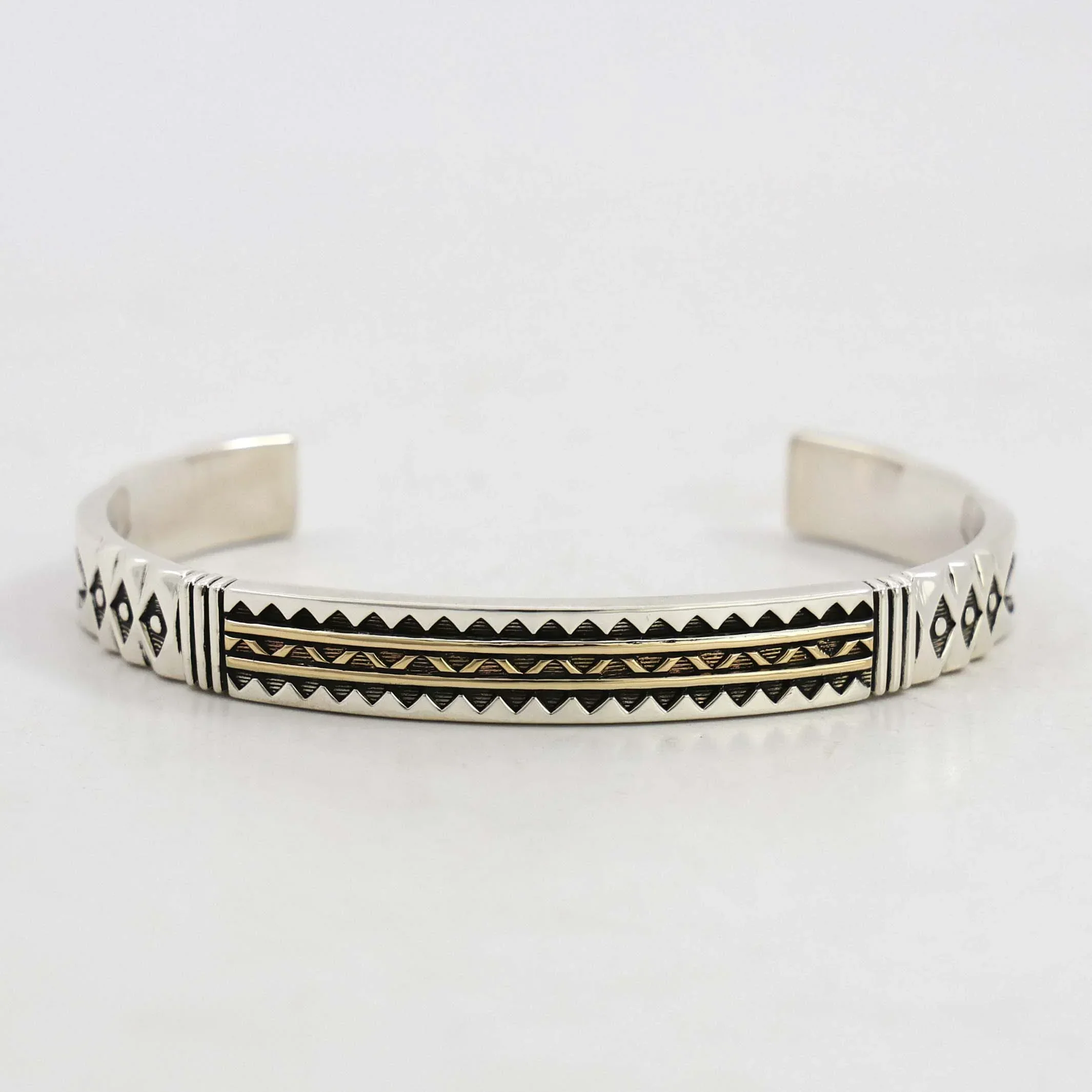 Gold on Silver Cuff