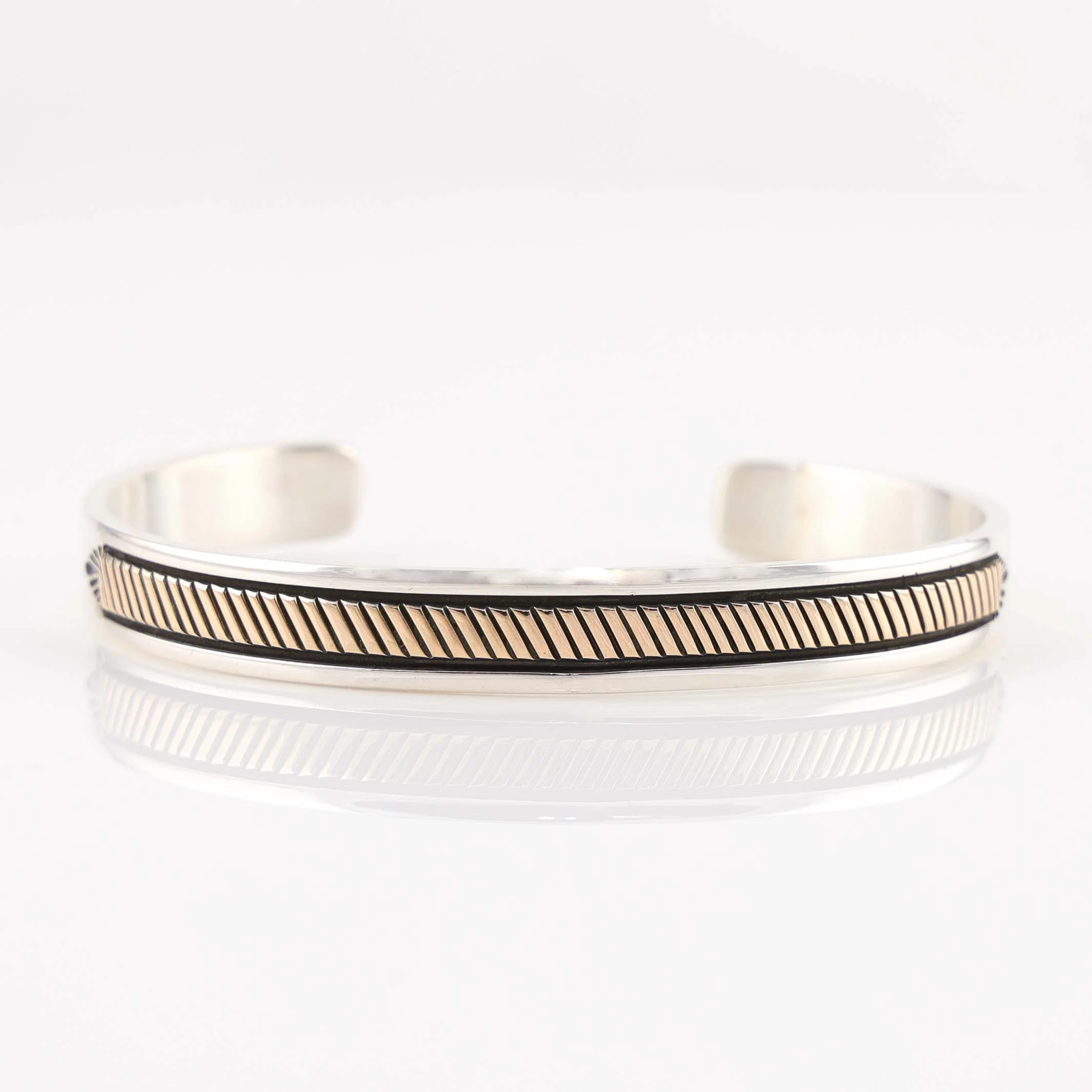 Gold on Silver Cuff