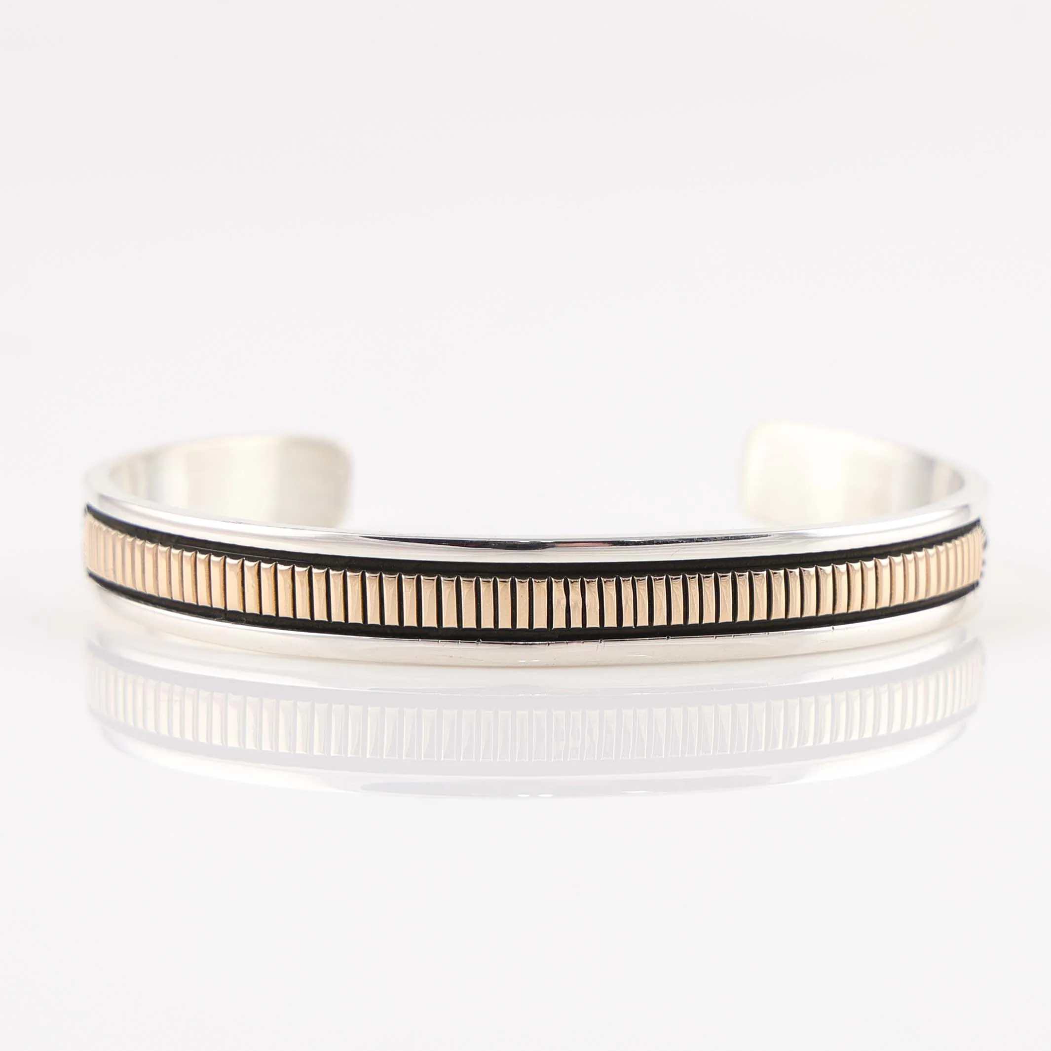 Gold on Silver Cuff