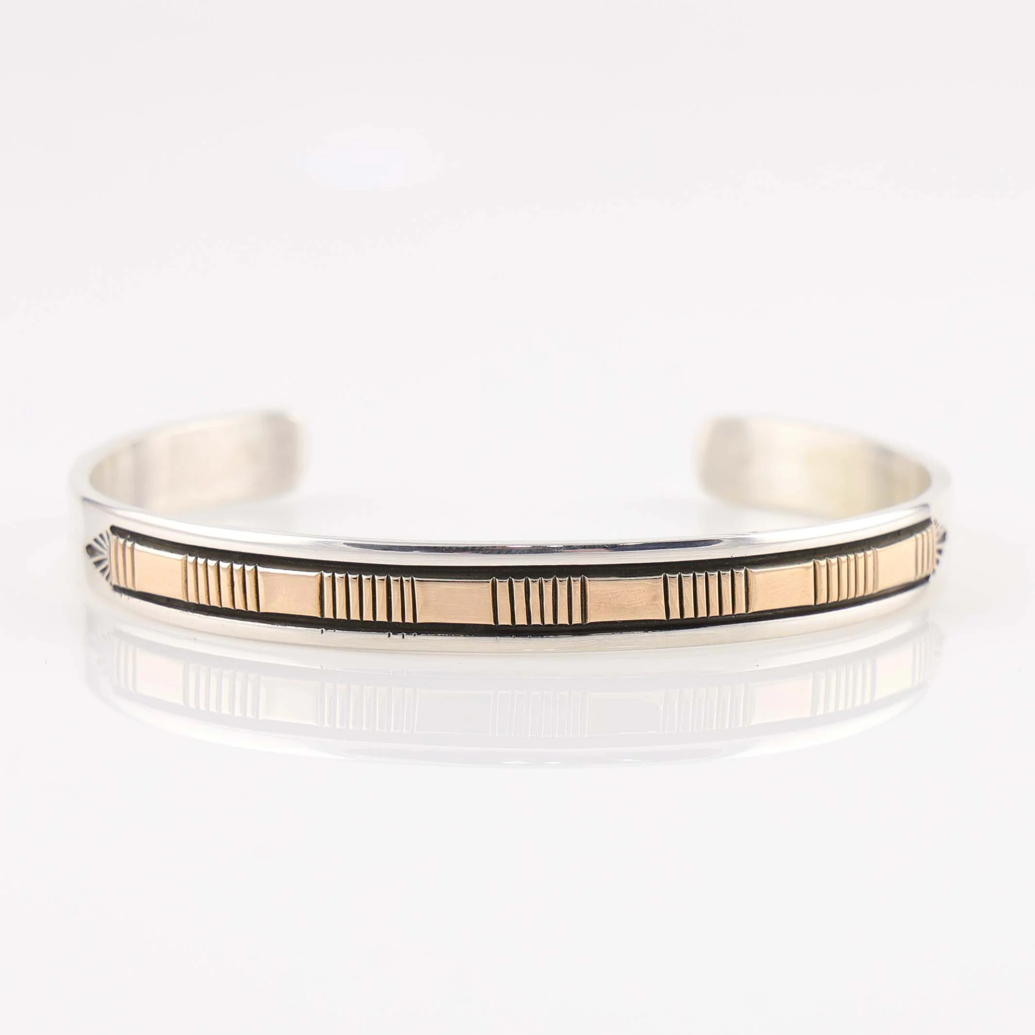 Gold on Silver Cuff