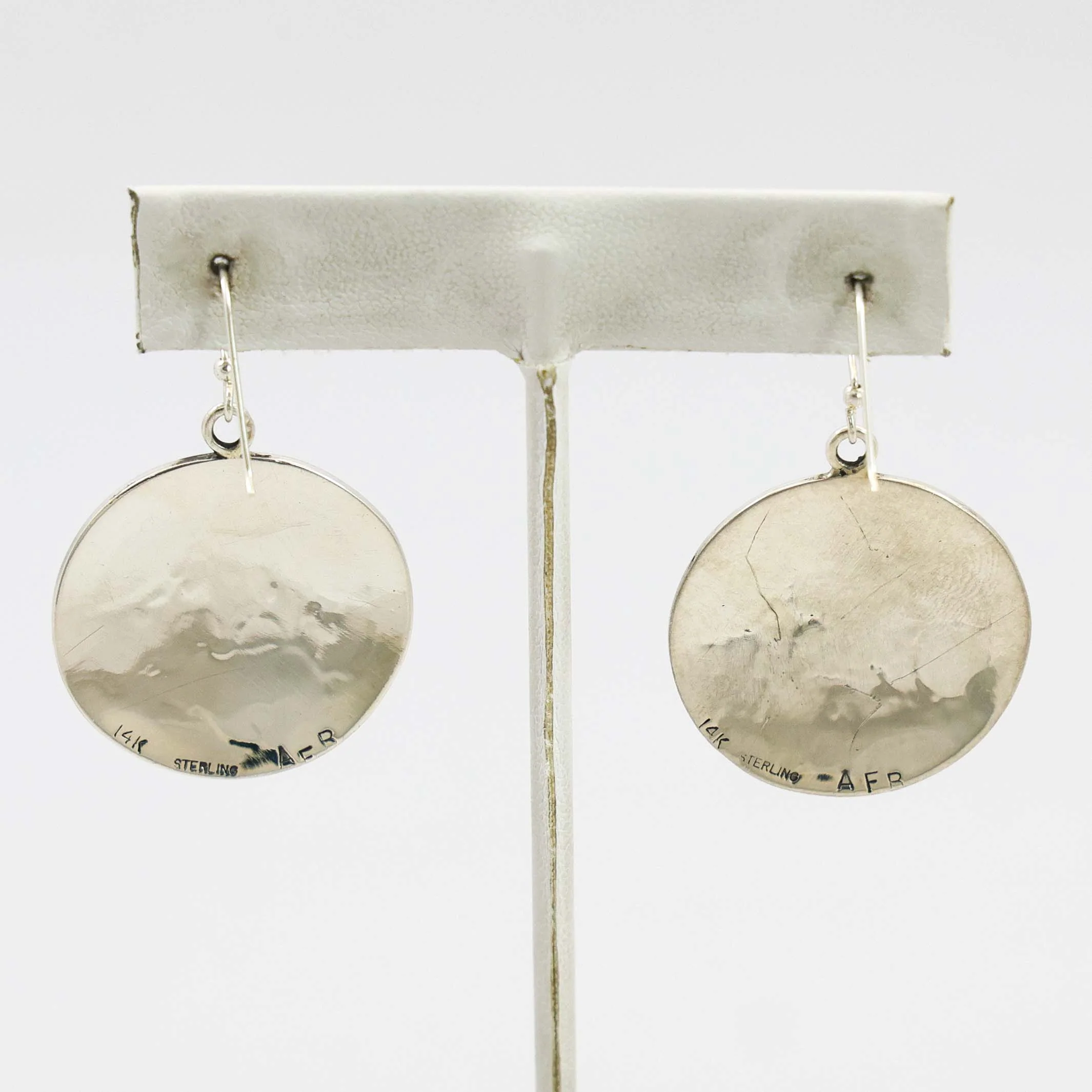 Gold on Silver Earrings - Image 2