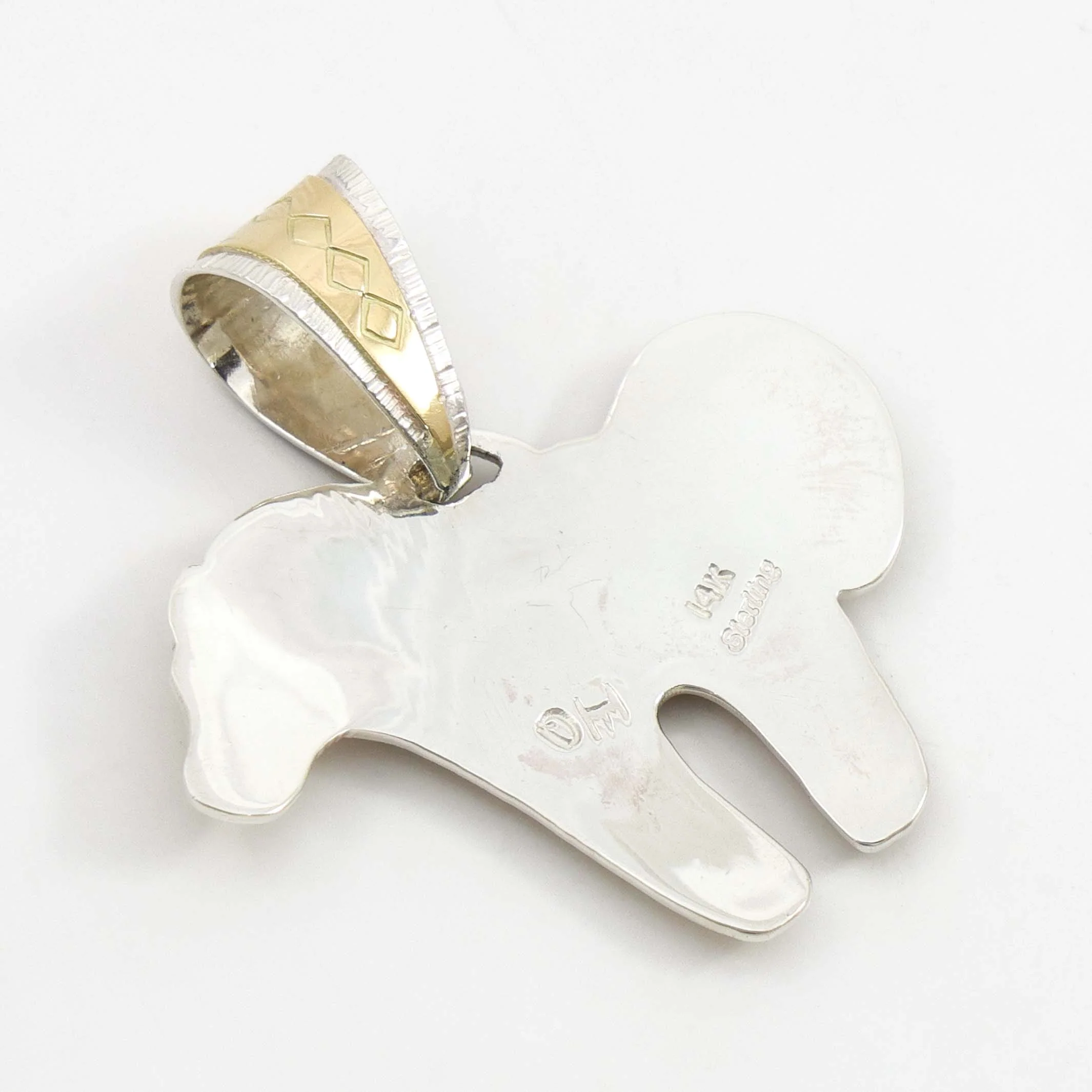 Gold on Silver Horse Pendant - Image 3