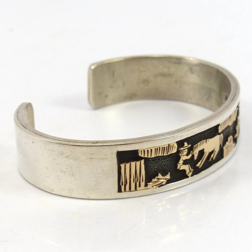 Gold on Silver Storyteller Cuff - Image 3